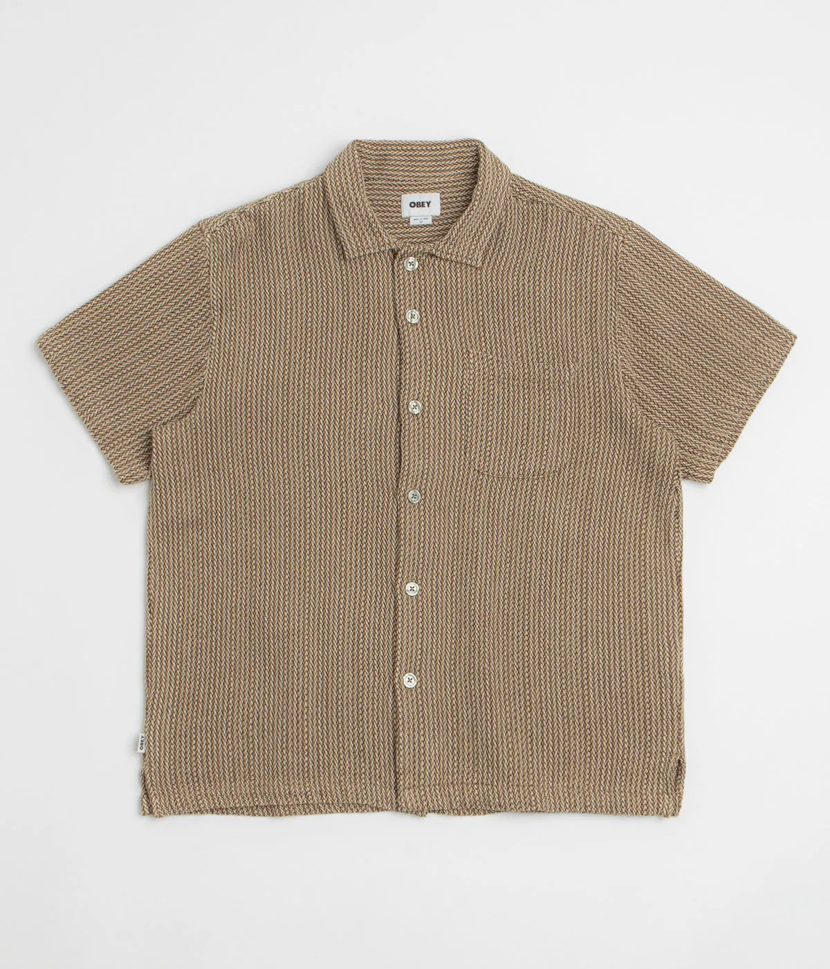 Obey Horace Short Sleeve Shirt - Unbleached Multi