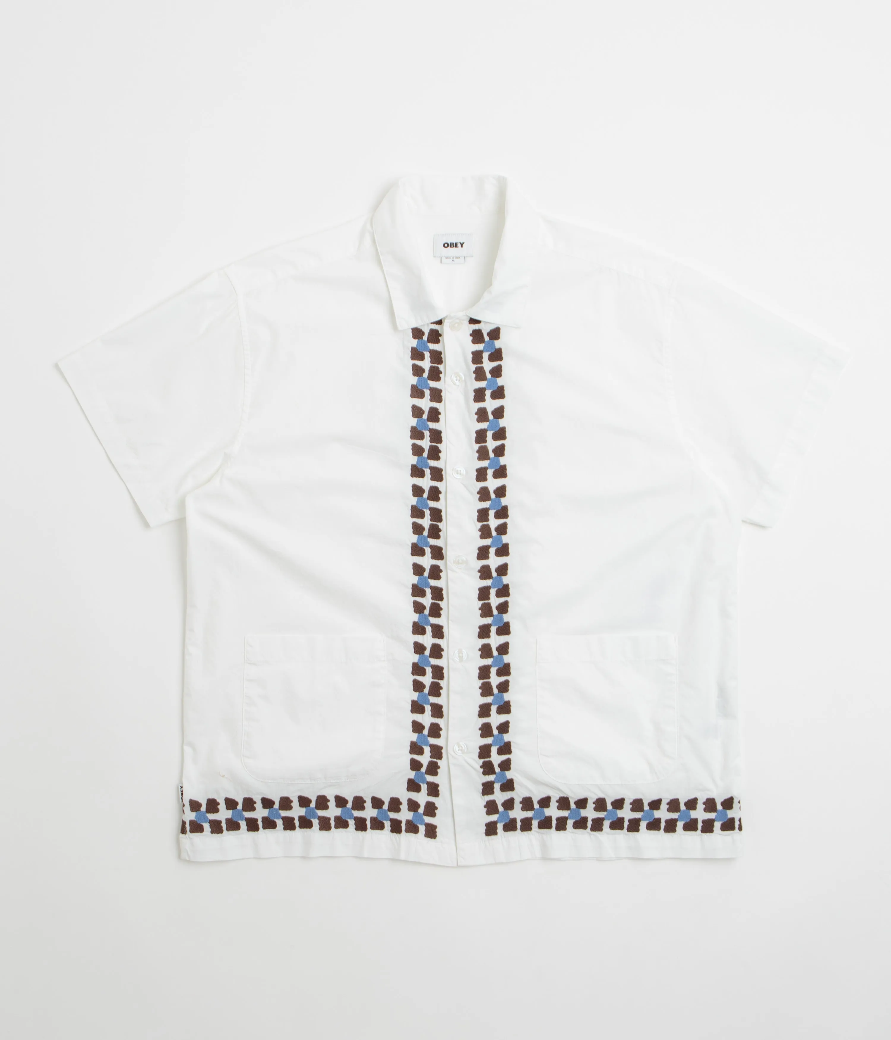 Obey Ruben Short Sleeve Shirt - White Multi