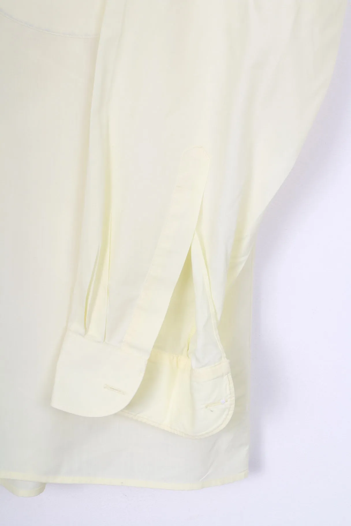 Olymp Golf Mens 42 XL Casual Shirt Yellow Cotton Long Sleeve