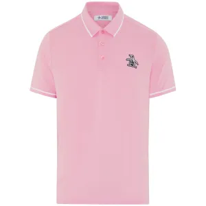 Original Penguin Heritage Polo Large Pete Logo Polo Shirt - Gelato Pink