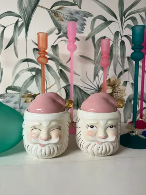 PAPA NOEL IN PINK CANDY JAR