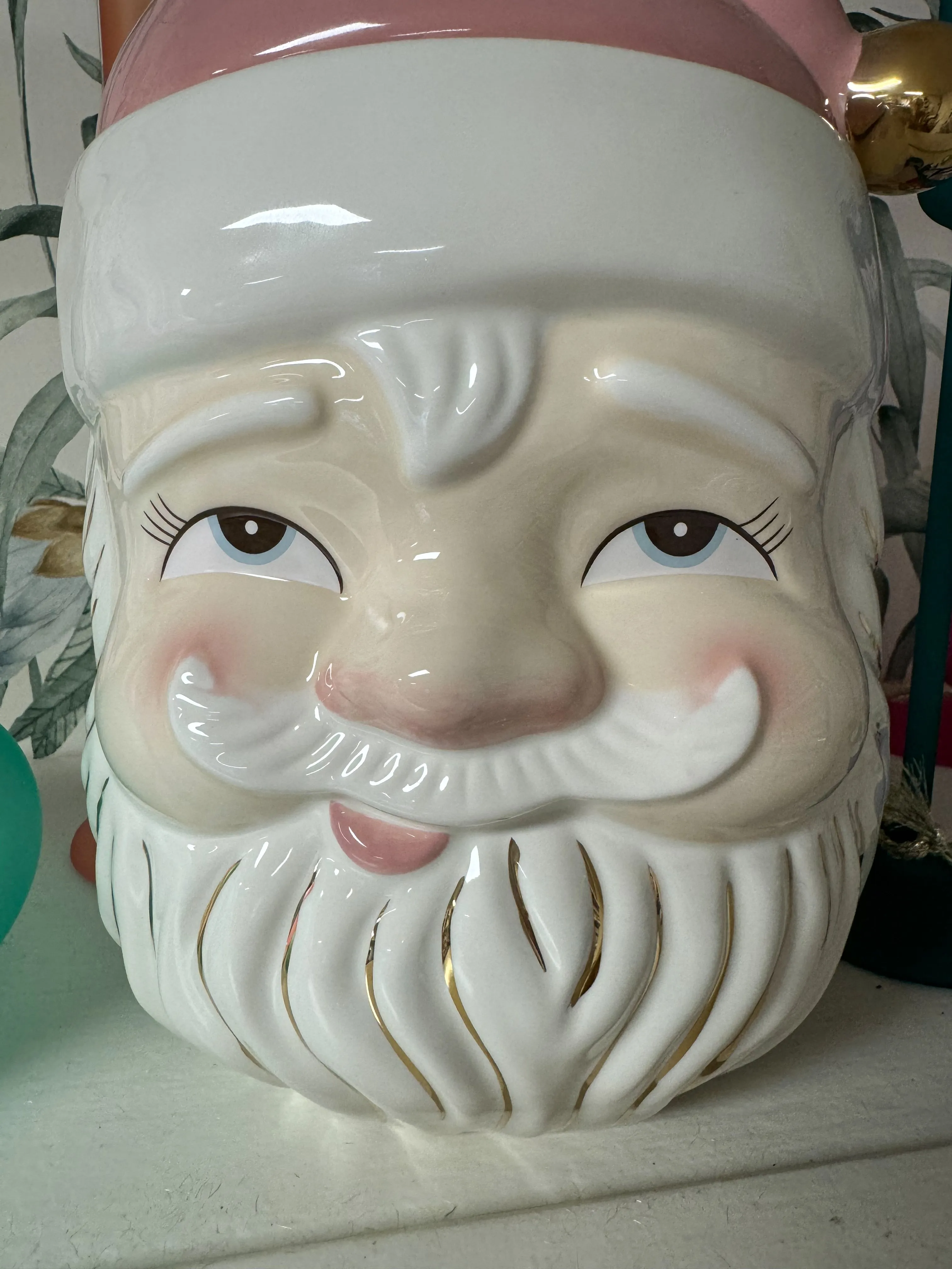 Papa Noel in Pink Cookie Jar