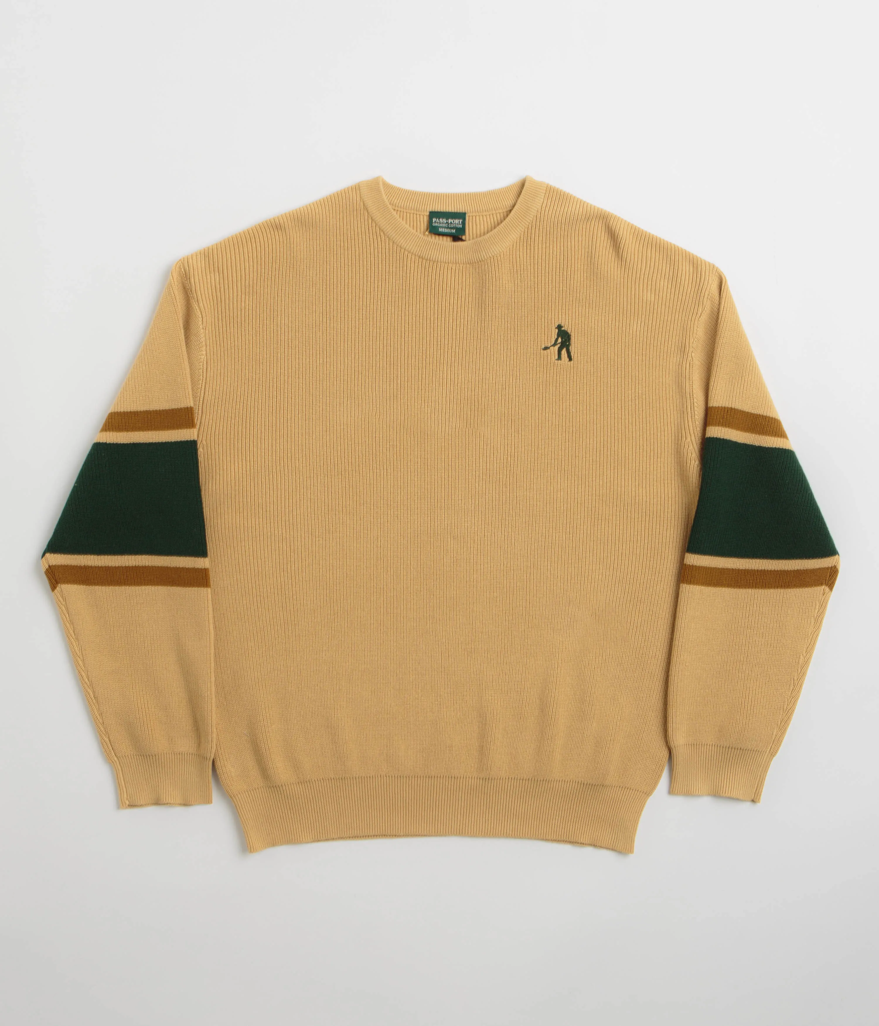 Pass Port Organic Cotton Stripe Knit Sweatshirt - Cream