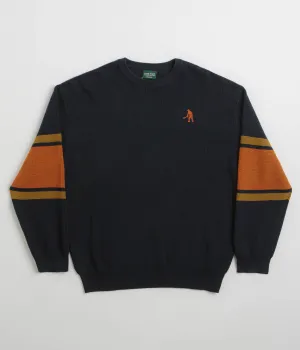 Pass Port Organic Cotton Stripe Knit Sweatshirt - Navy