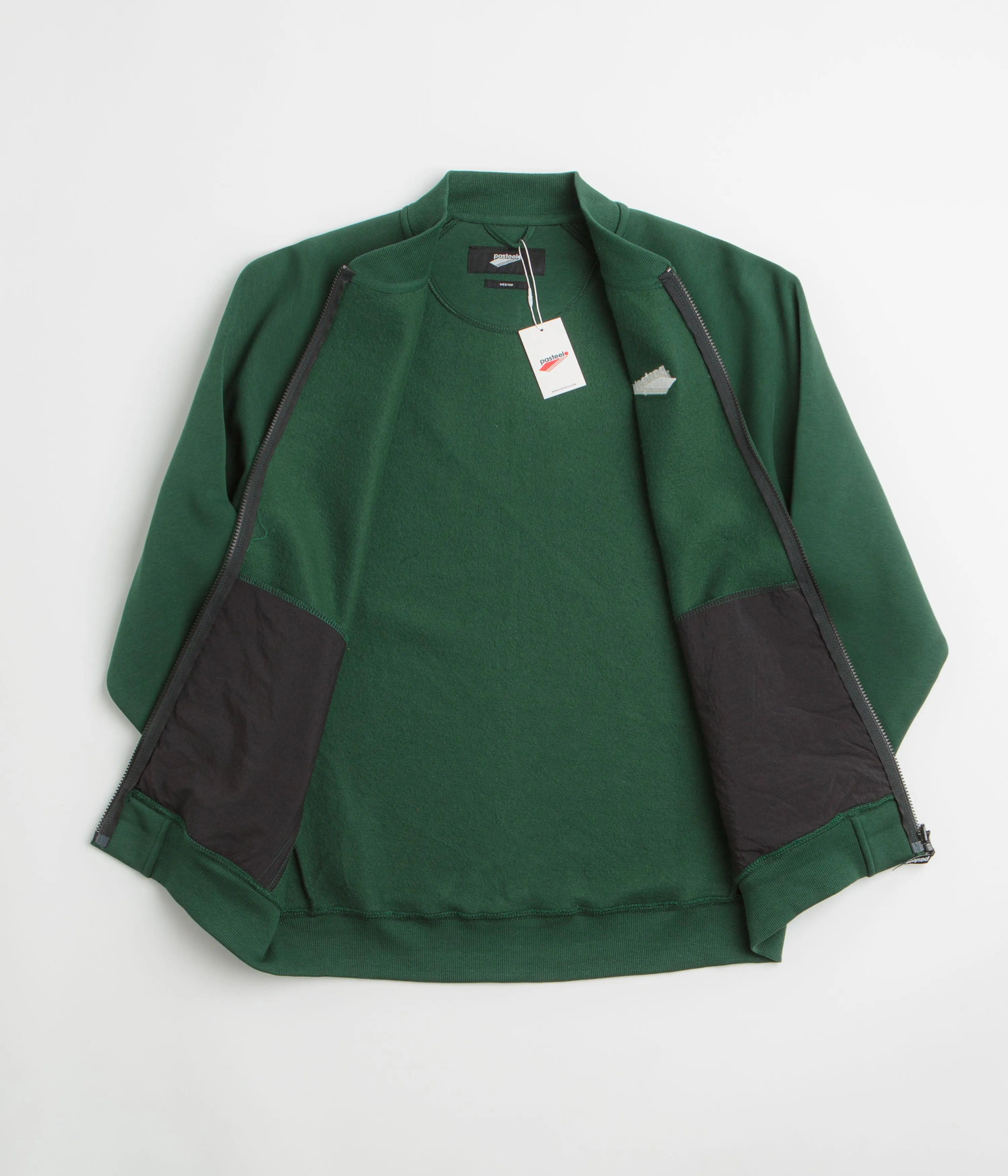 Pasteelo Zip Up Trainer Sweatshirt - Forest
