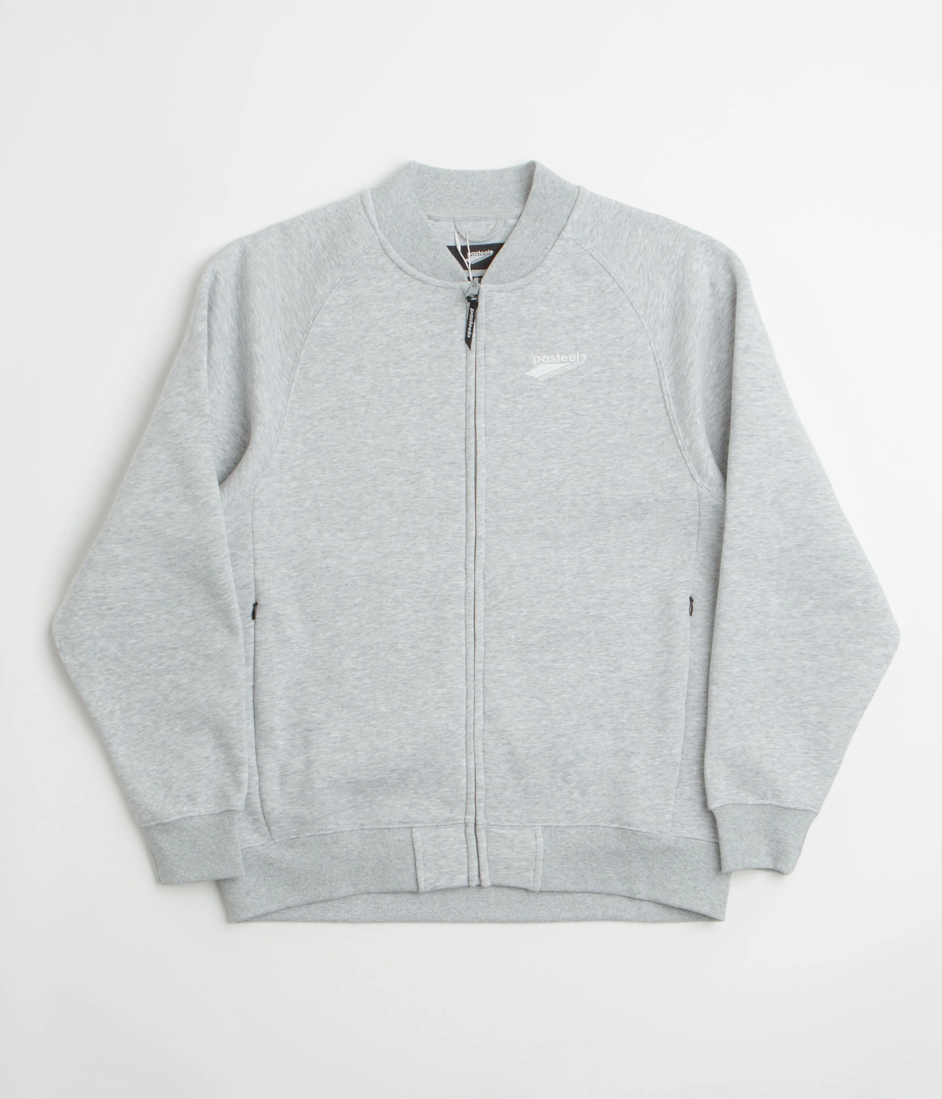 Pasteelo Zip Up Trainer Sweatshirt - Heather Grey