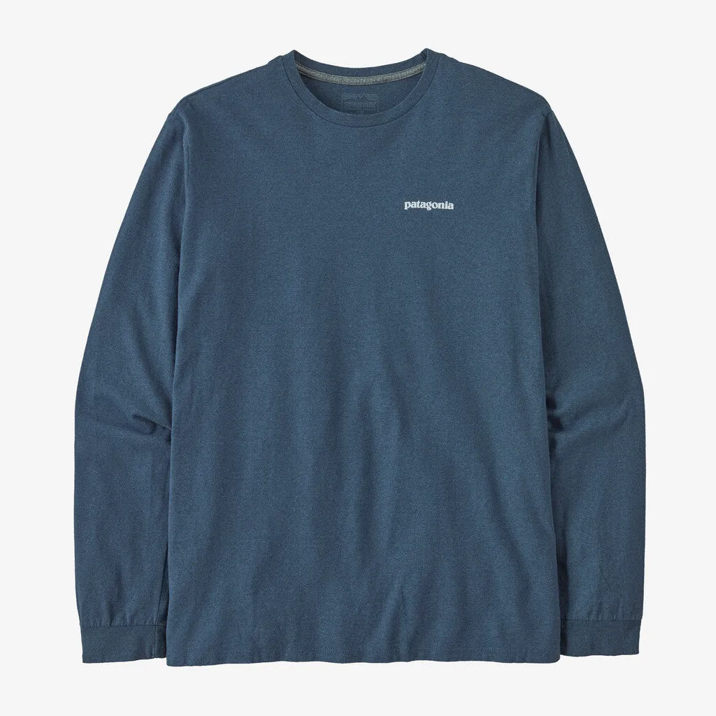 Patagonia Men's Long-Sleeved P-6 Logo Responsibili-Tee - Utility Blue