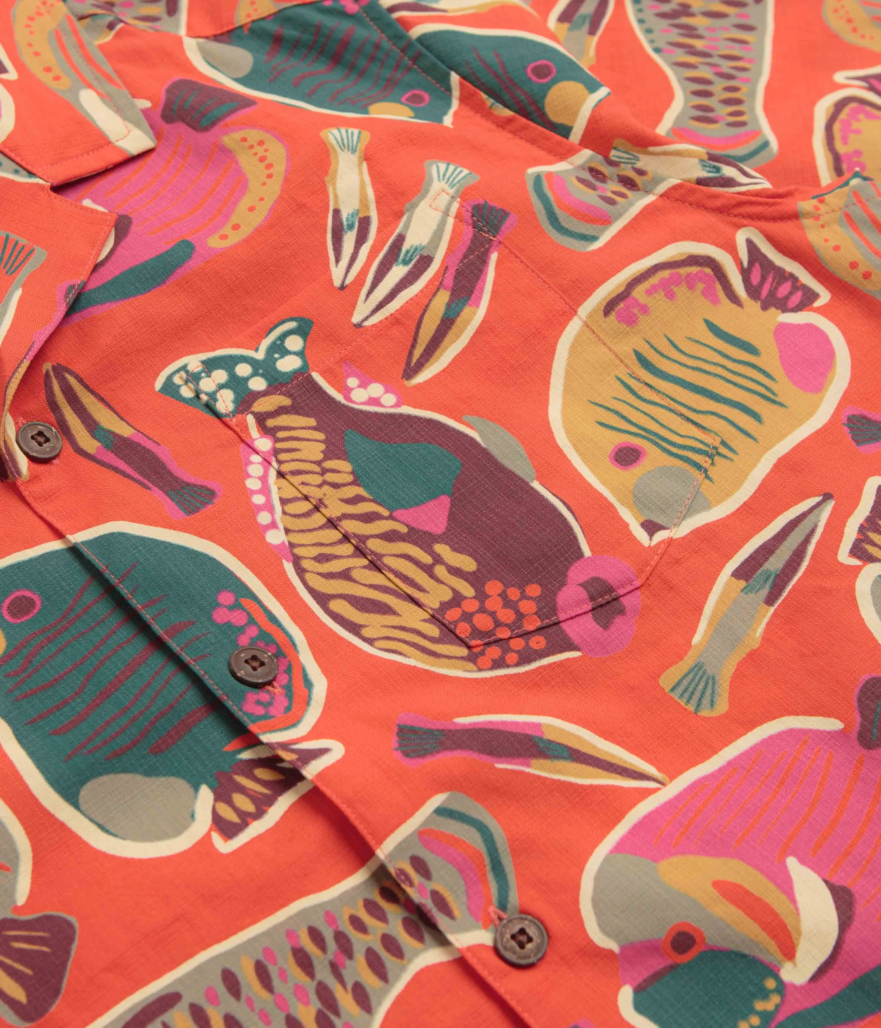 Patagonia Tidal Threads Camp Shirt - Wrasse: Pollinator Orange