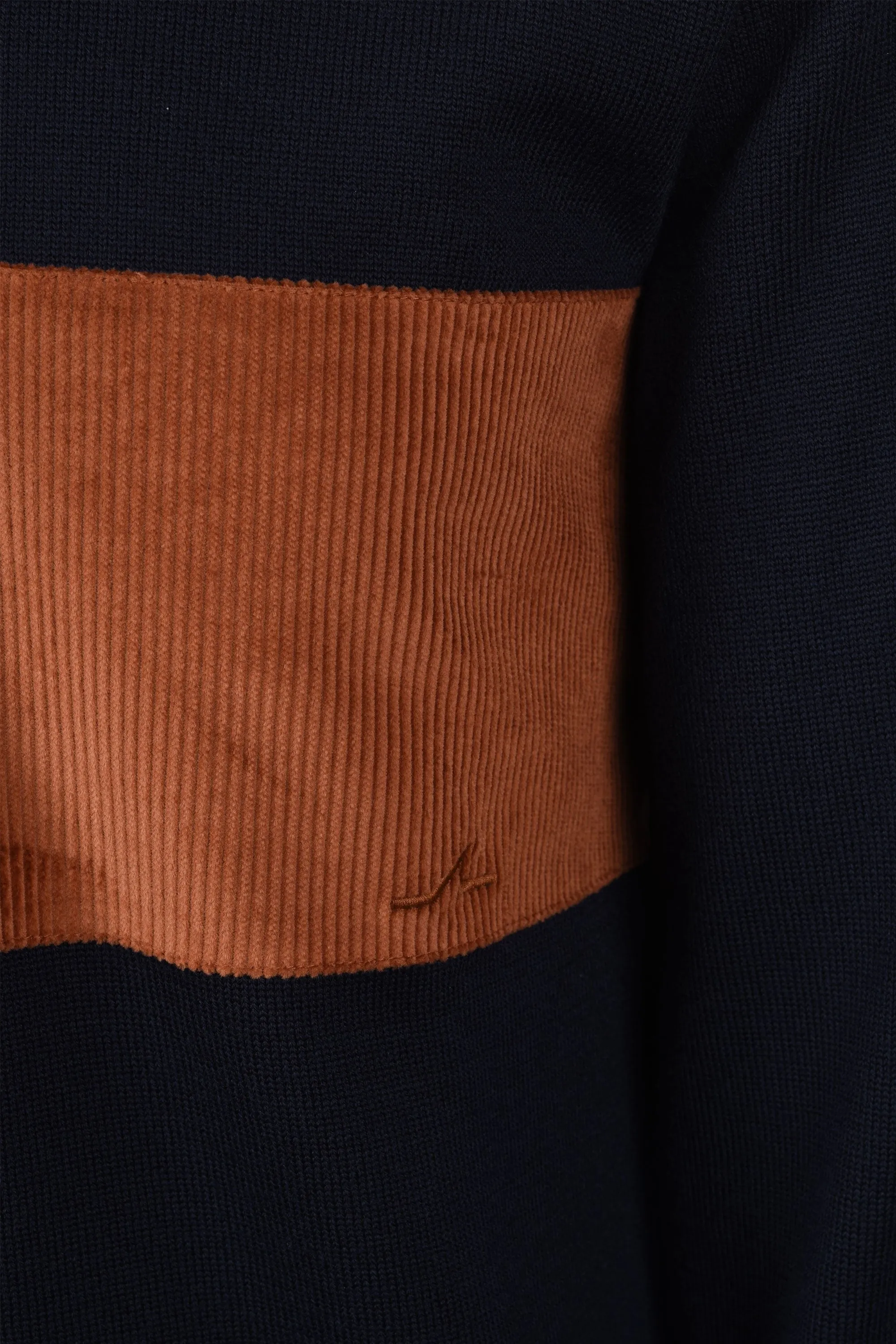 Paul And Shark Half Zip Knitwear Navy/Rust