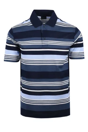 Paul And Shark Polo Blue/White Multi Stripe