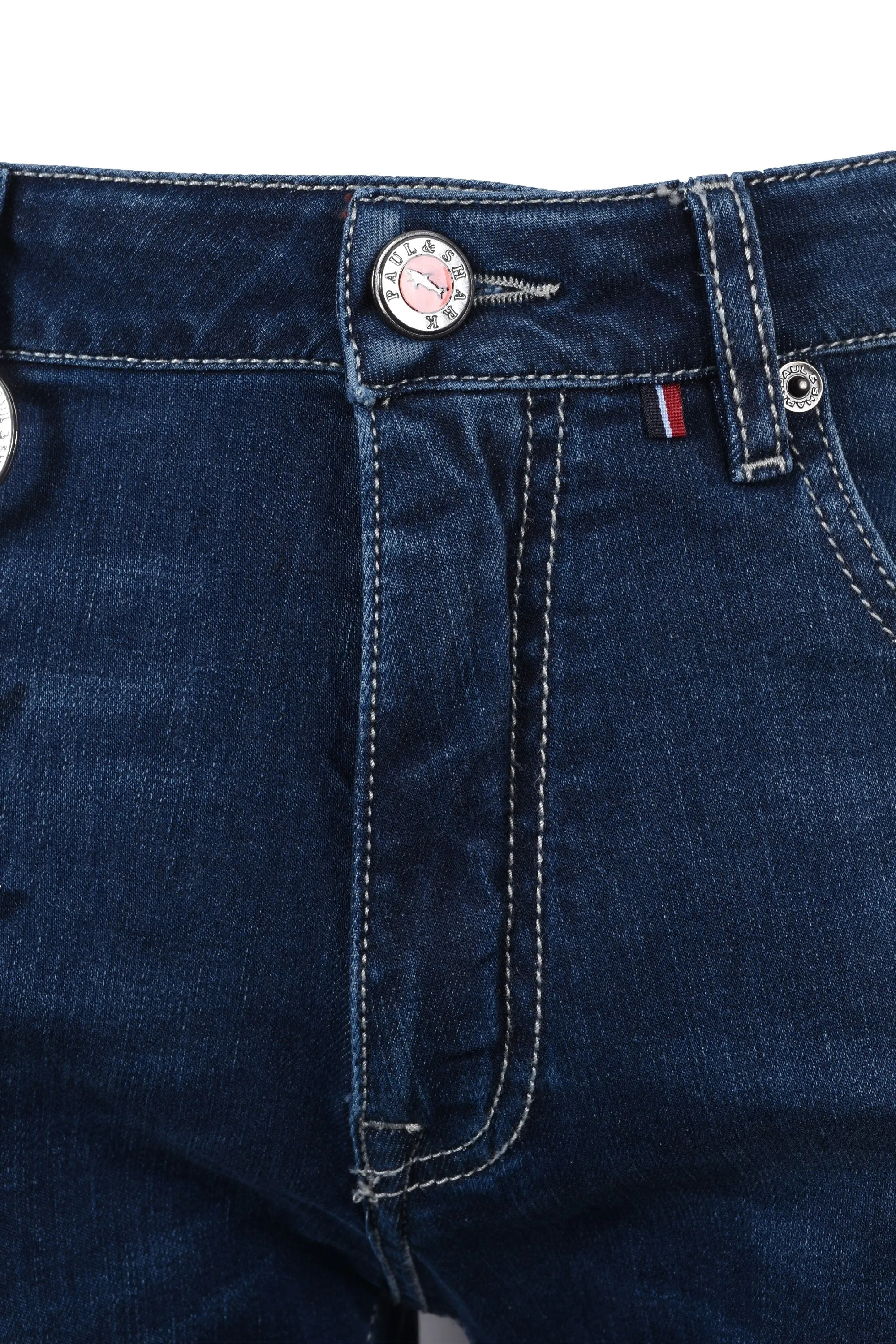Paul And Shark Red Rivet Jeans Light Denim