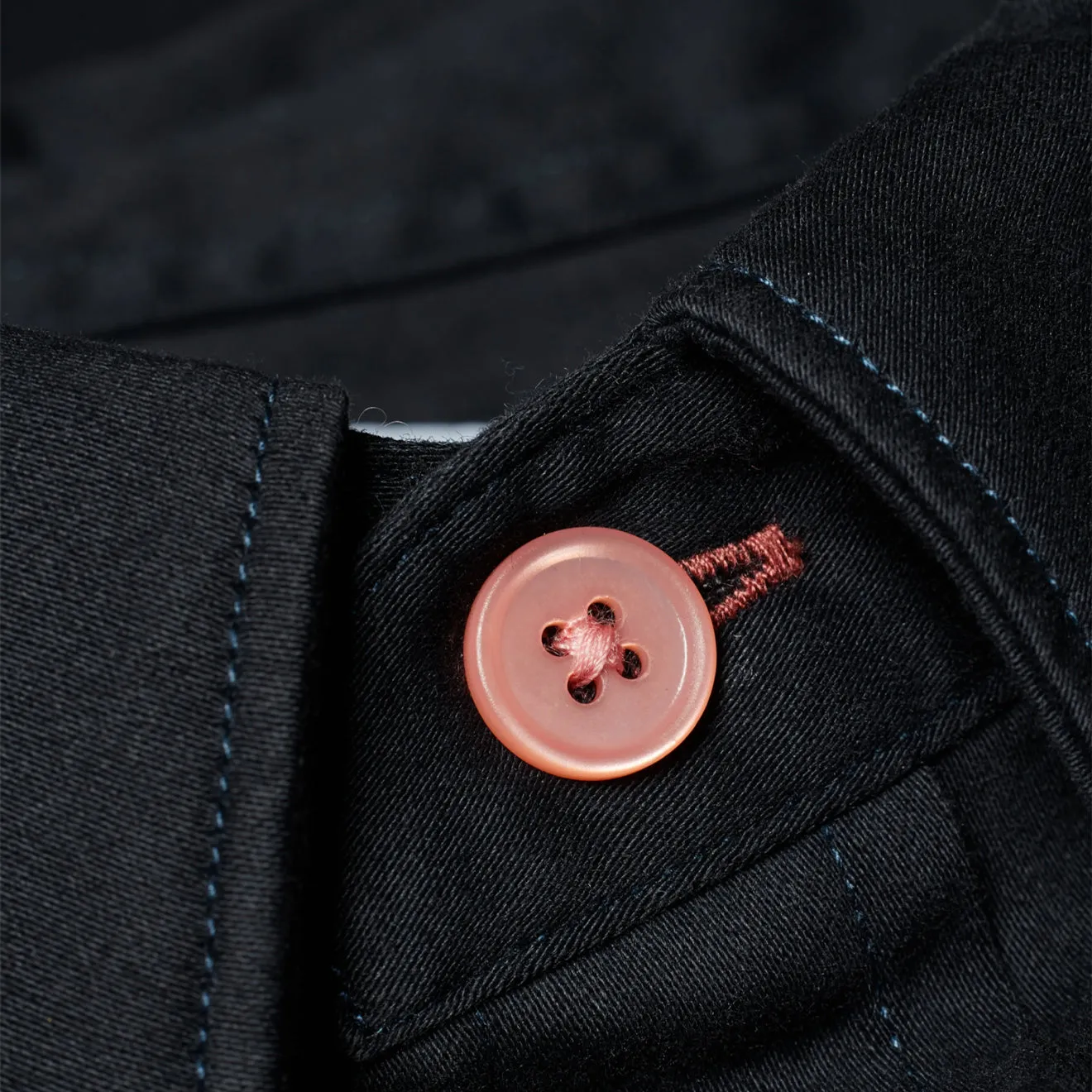 Paul Smith Cotton Sateen Garment-Dyed Shirt Navy