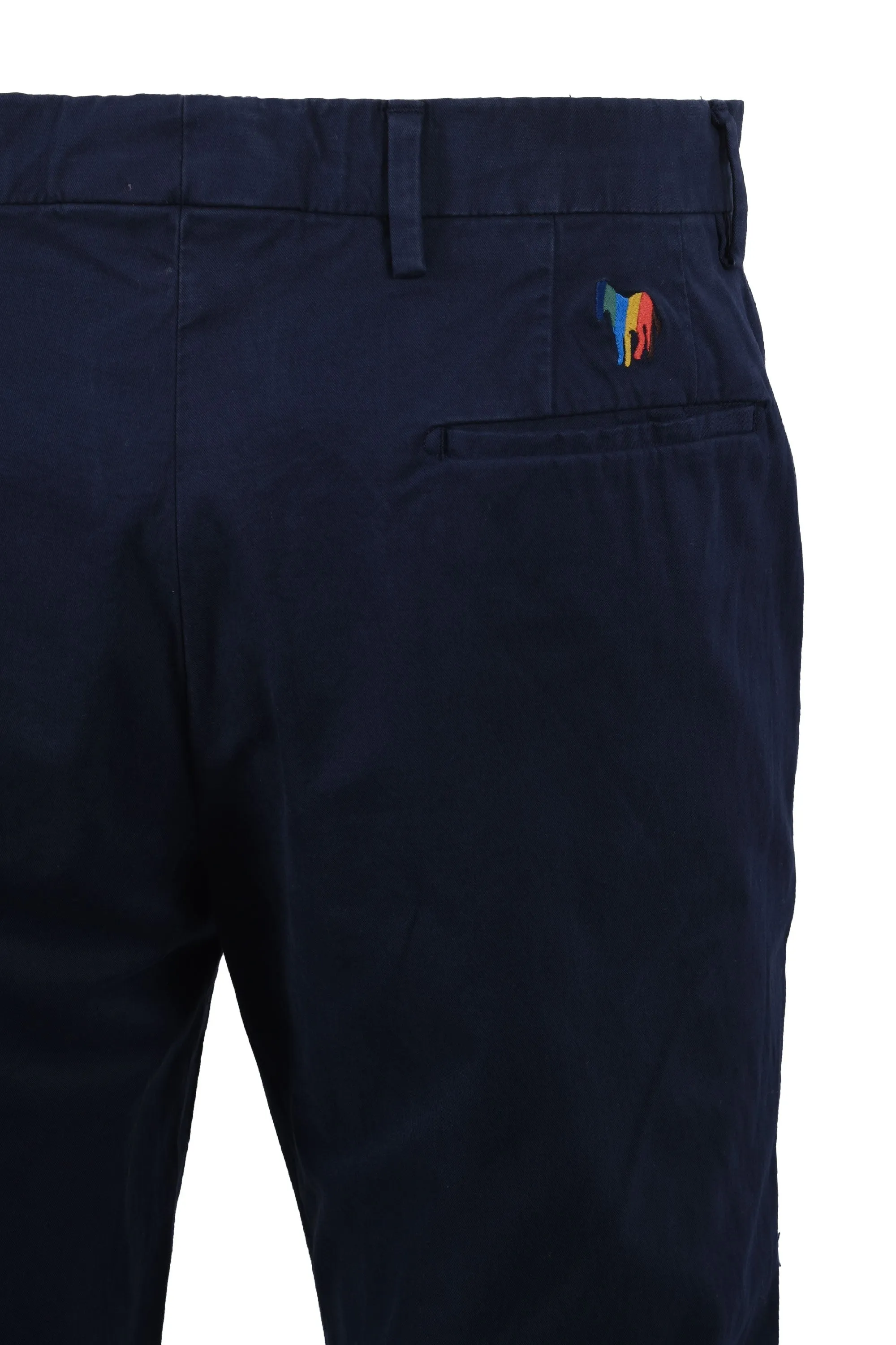 Paul Smith Mid Fit Zebra Logo Chinos Navy