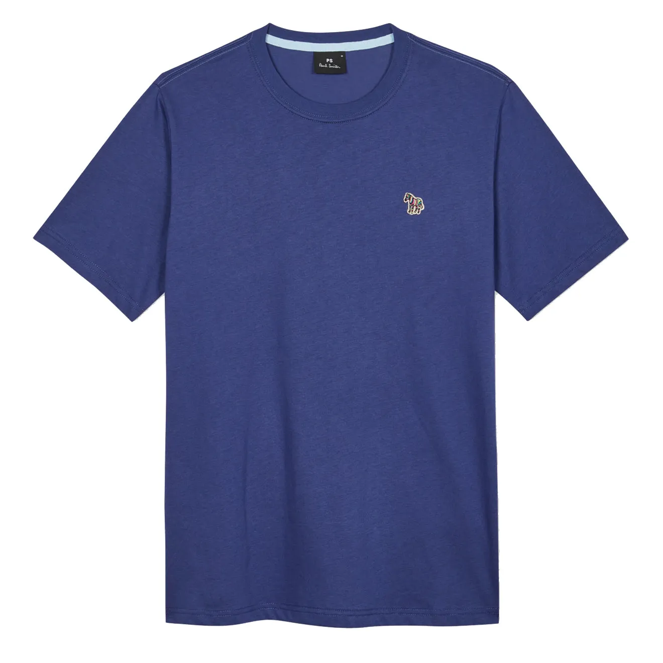 Paul Smith Organic Cotton Zebra Logo T-Shirt Indigo Blue