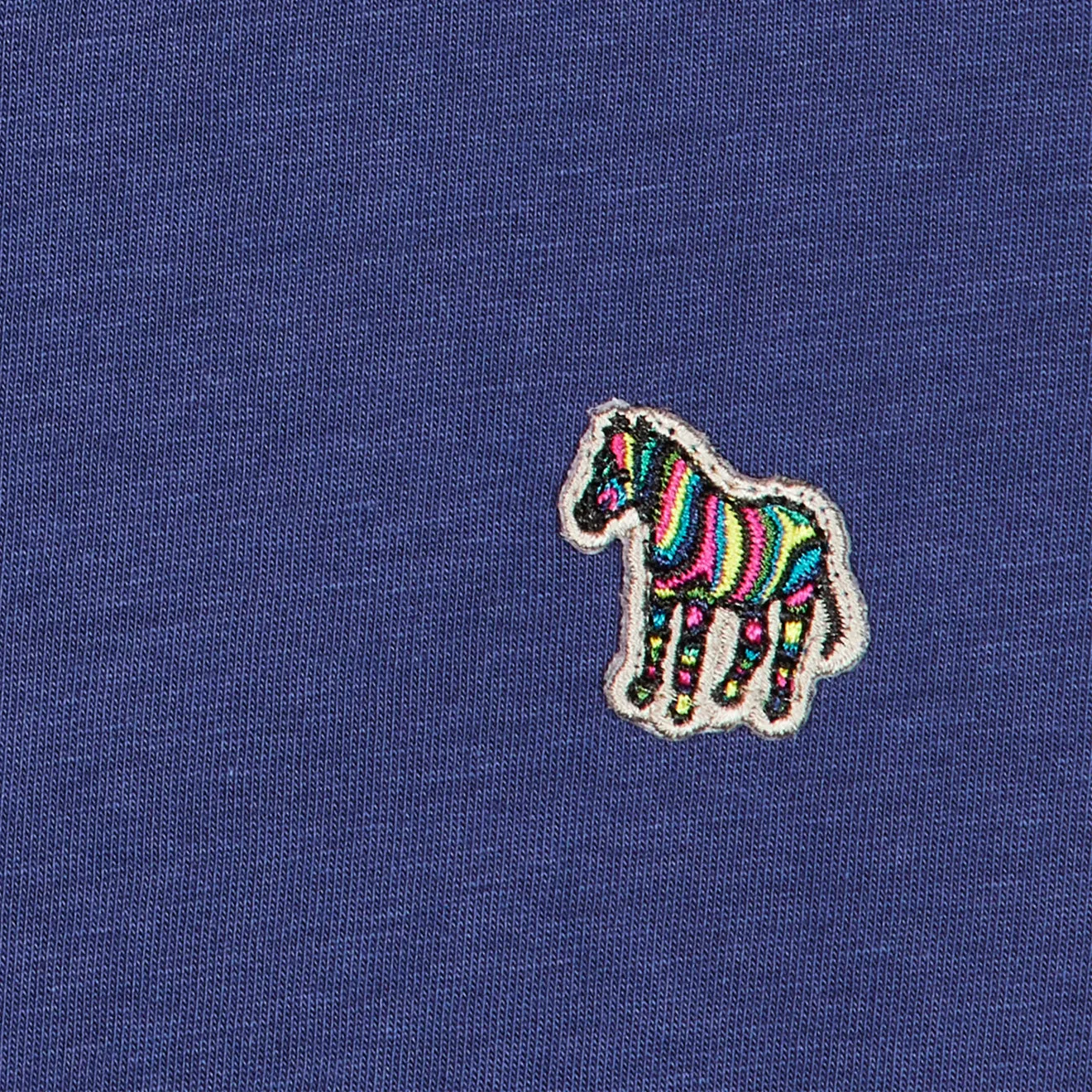 Paul Smith Organic Cotton Zebra Logo T-Shirt Indigo Blue