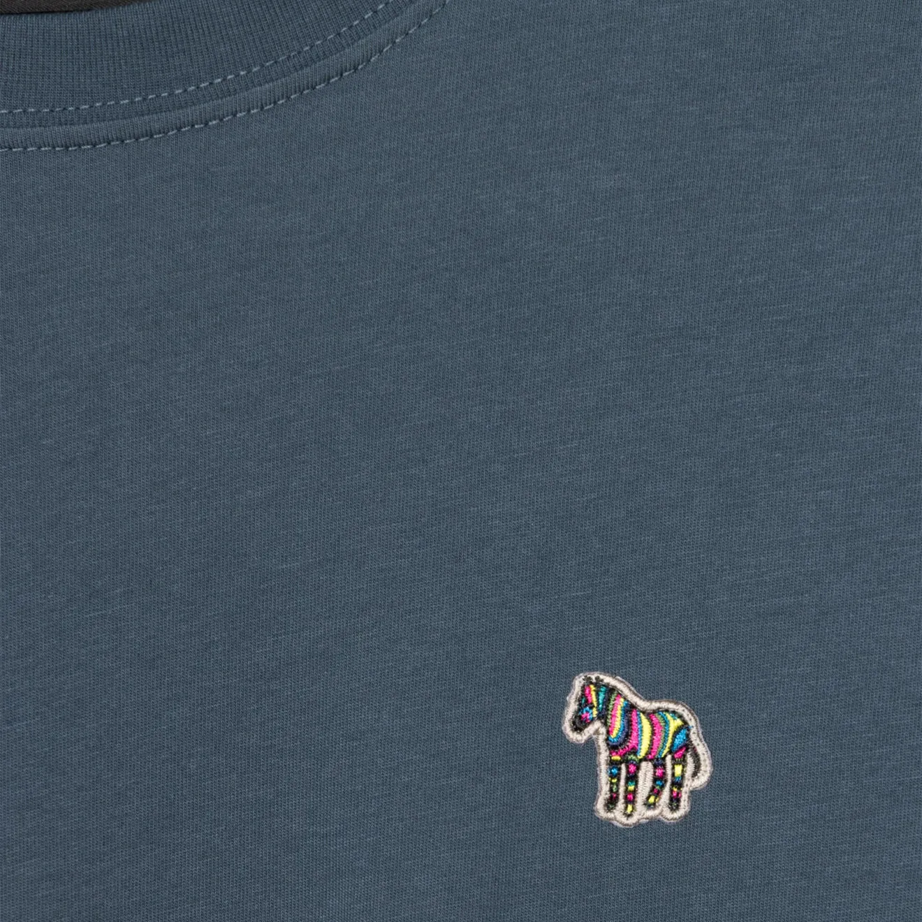 Paul Smith Organic Cotton Zebra Logo T-Shirt Ink Blue