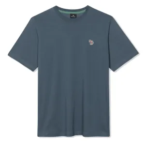 Paul Smith Organic Cotton Zebra Logo T-Shirt Ink Blue