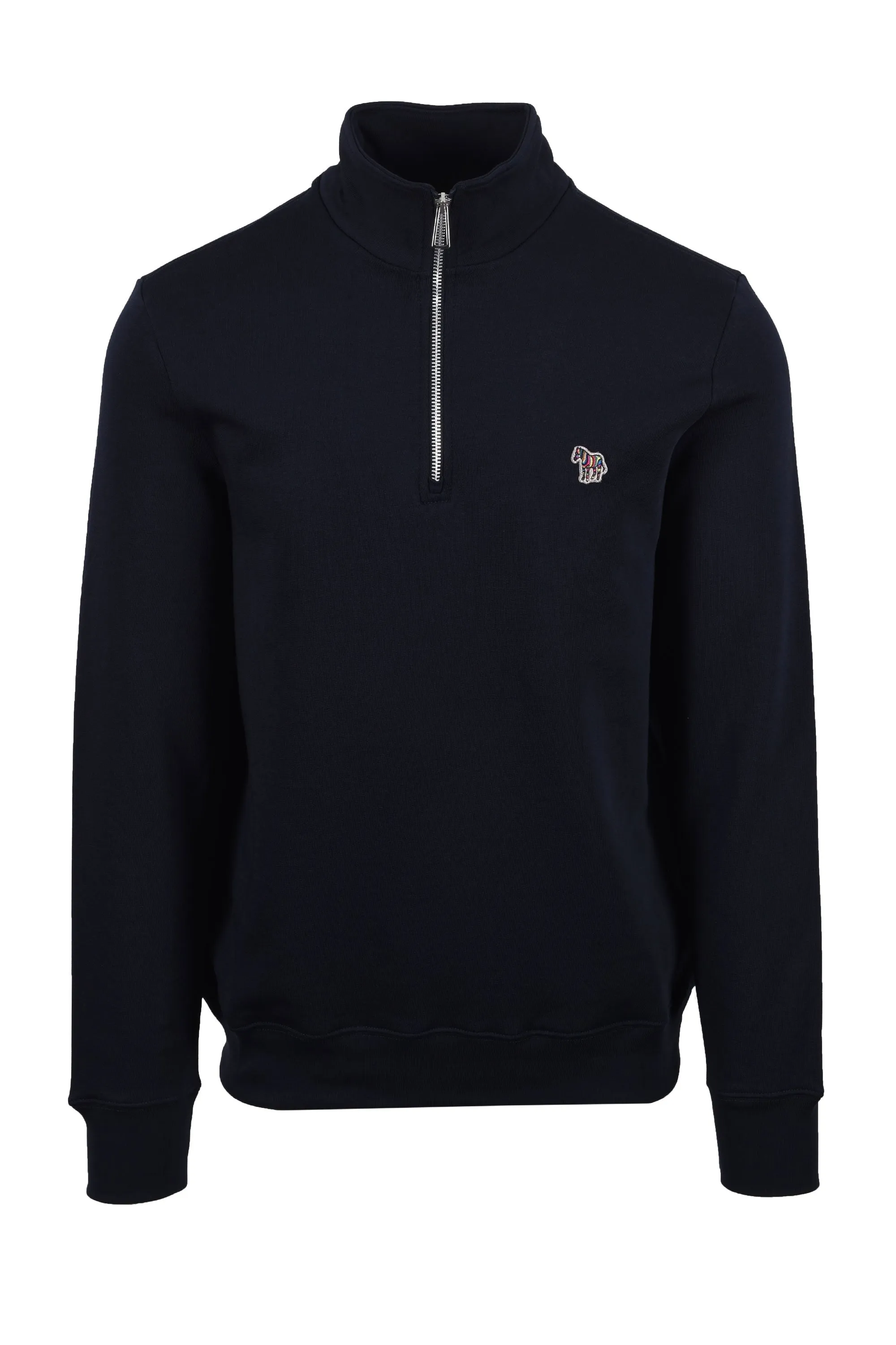Paul Smith Reg Fit Half Zip Sweat Zebra Dark Navy