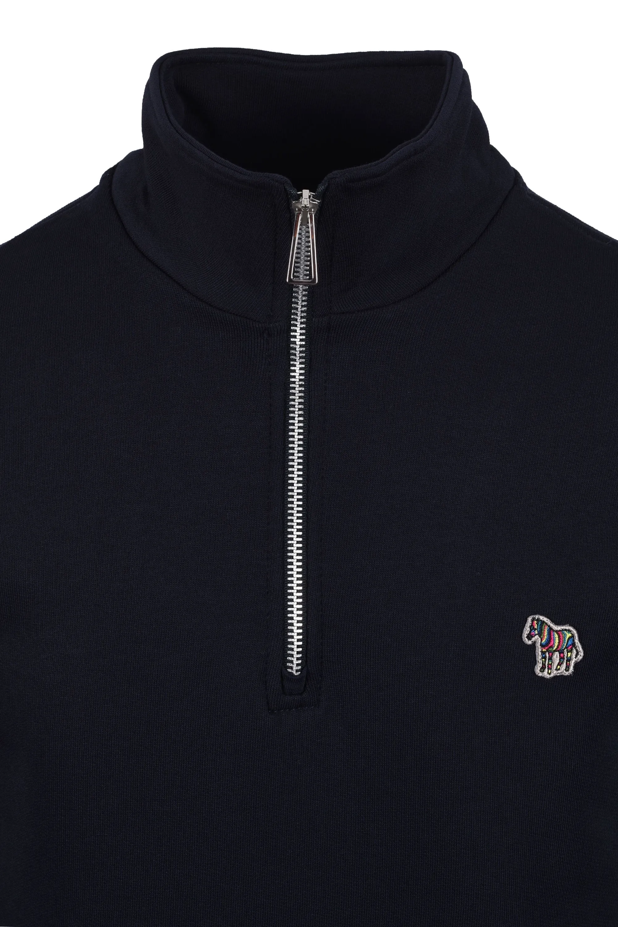 Paul Smith Reg Fit Half Zip Sweat Zebra Dark Navy