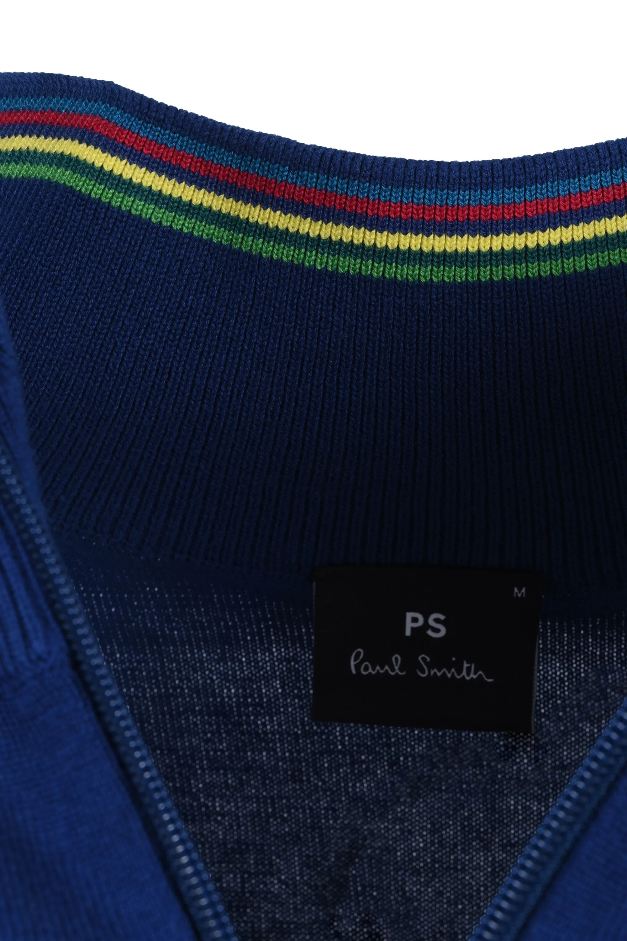 Paul Smith Zebra Logo Zip Neck Sweat Blue