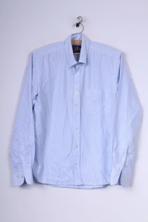 Peak Performance Mens S Casual Shirt Button Down Collar Striped Long Sleeve