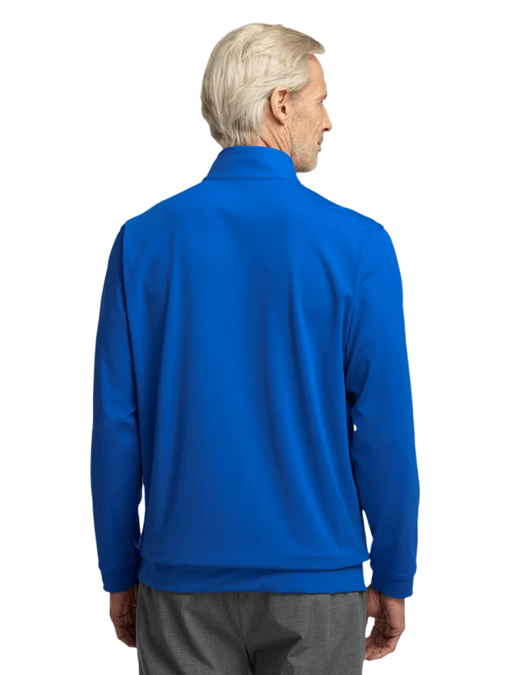 Performance Blend Quarter Zip Mock Neck - Cobalt