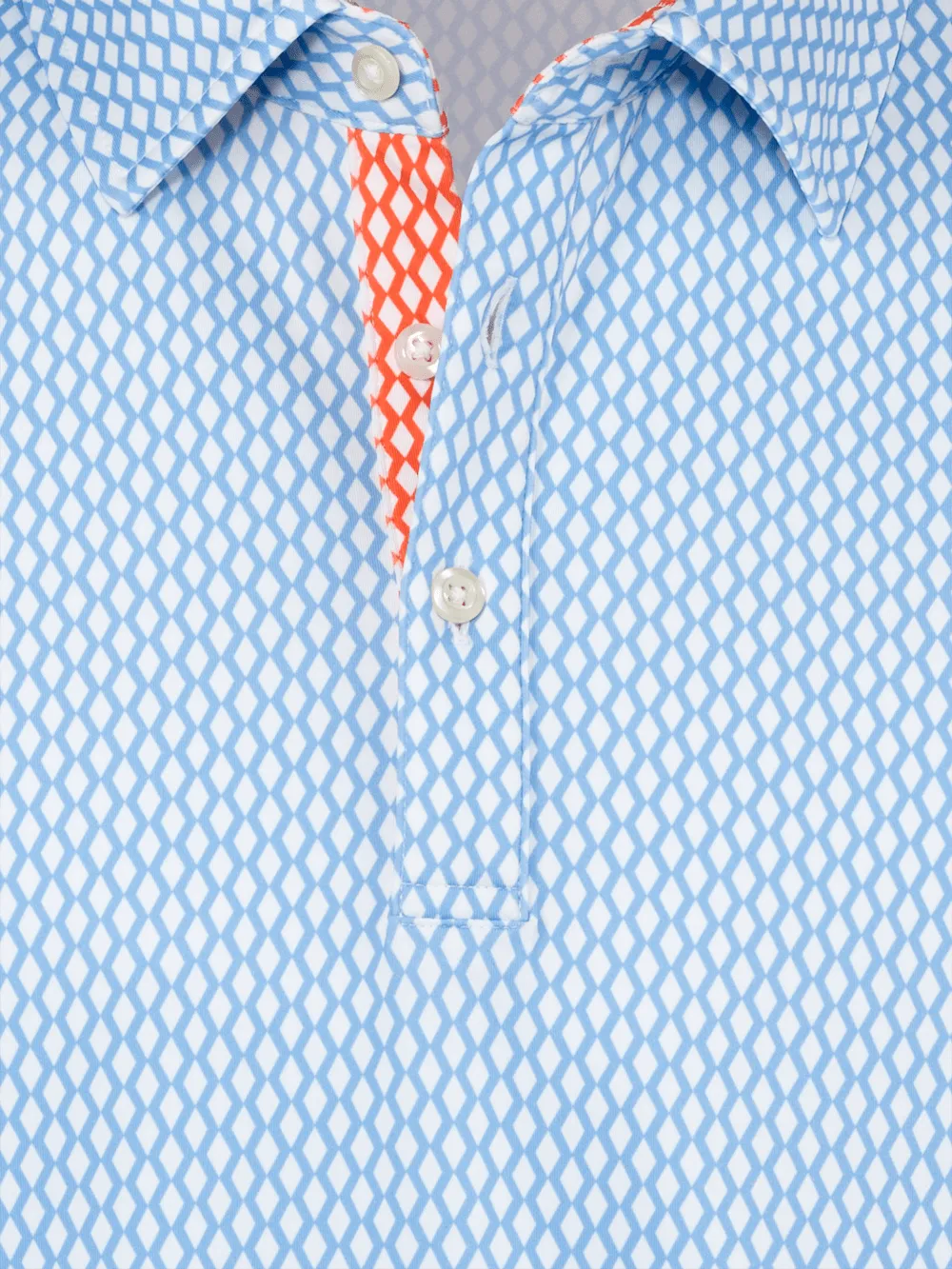 Performance Blend Three Button Polo - Blue