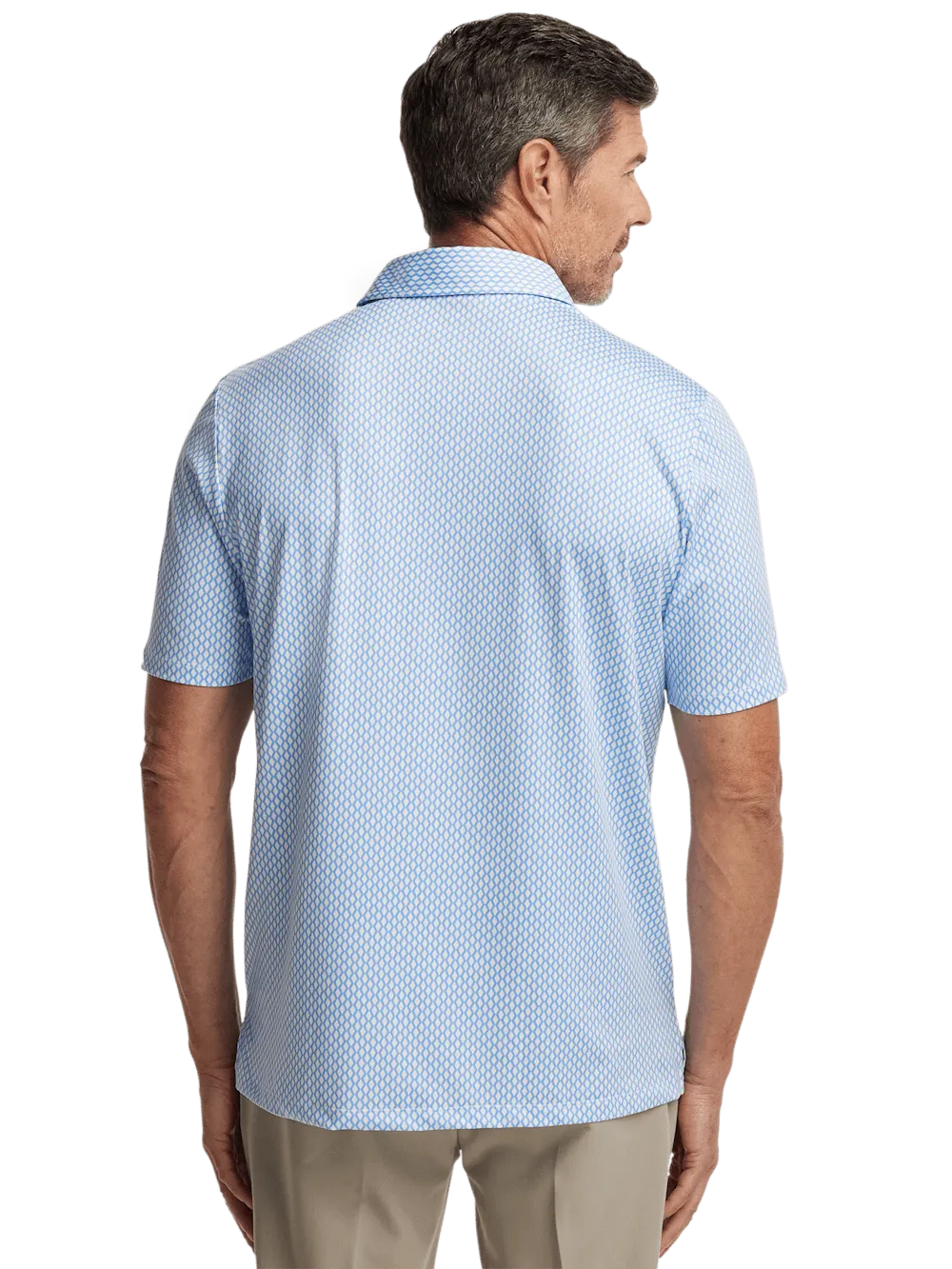 Performance Blend Three Button Polo - Blue
