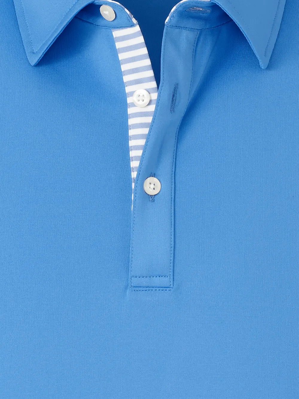 Performance Blend Three Button Polo - Blue