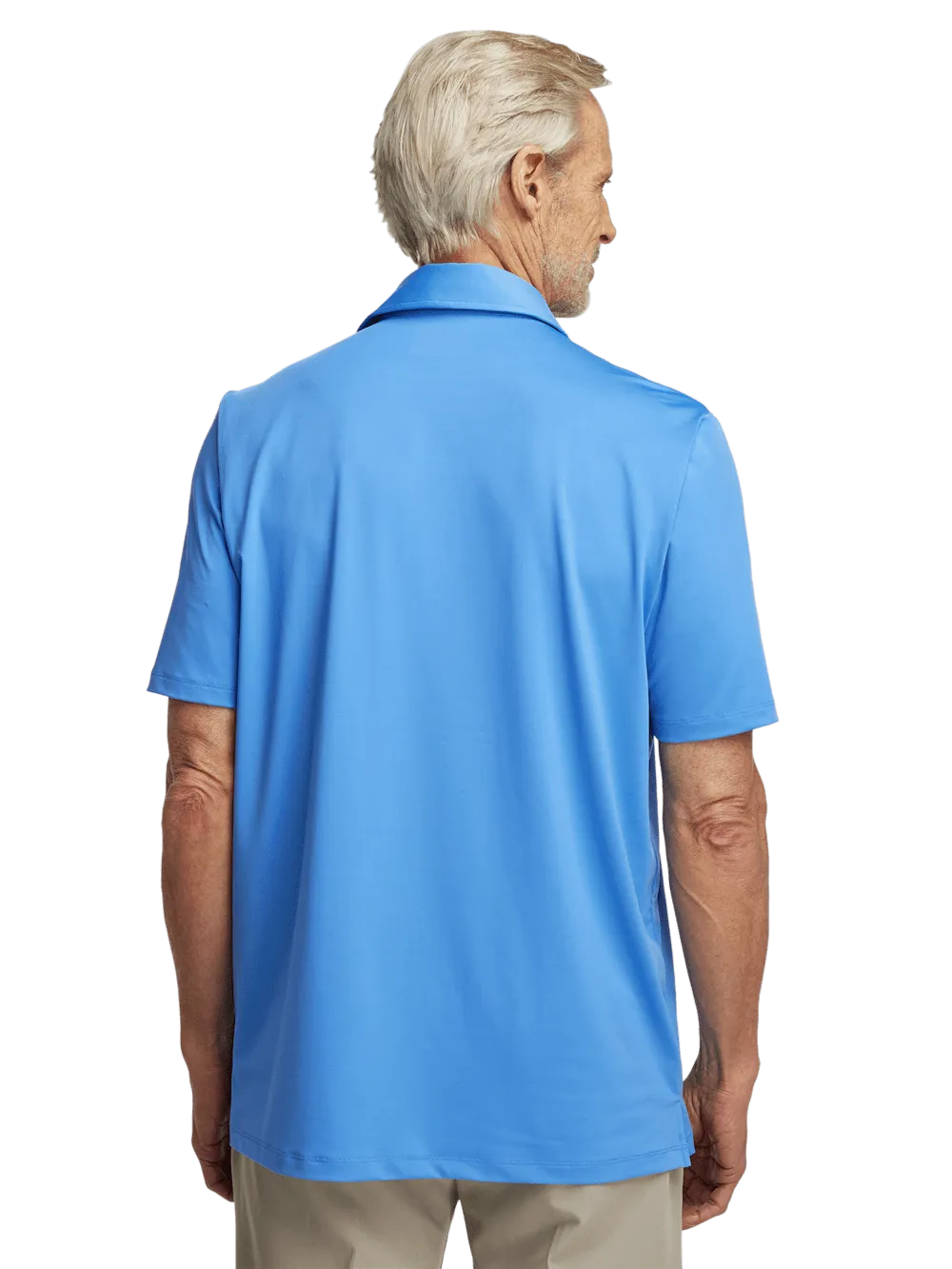 Performance Blend Three Button Polo - Blue