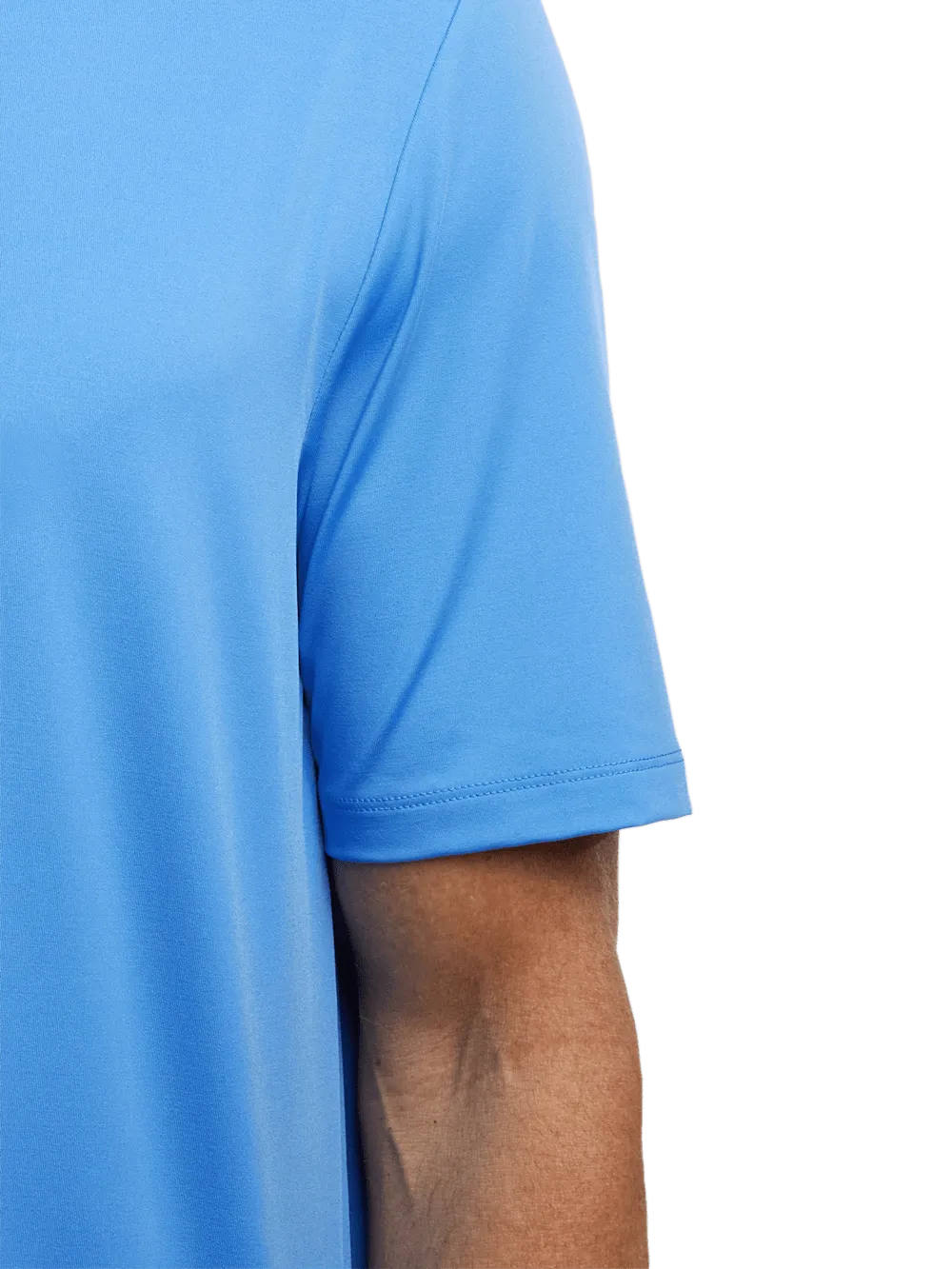 Performance Blend Three Button Polo - Blue