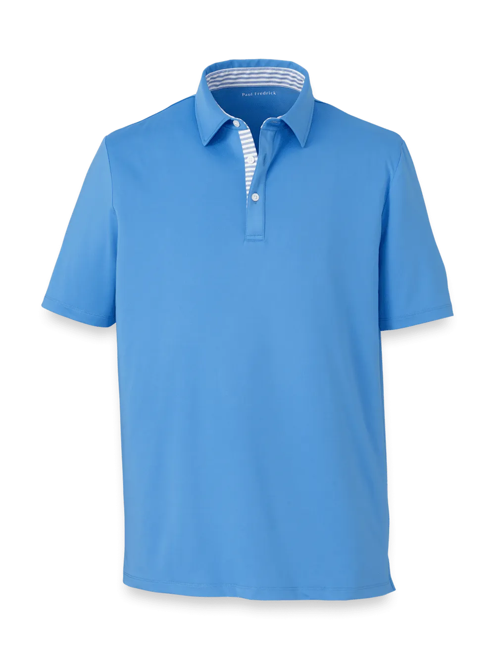 Performance Blend Three Button Polo - Blue