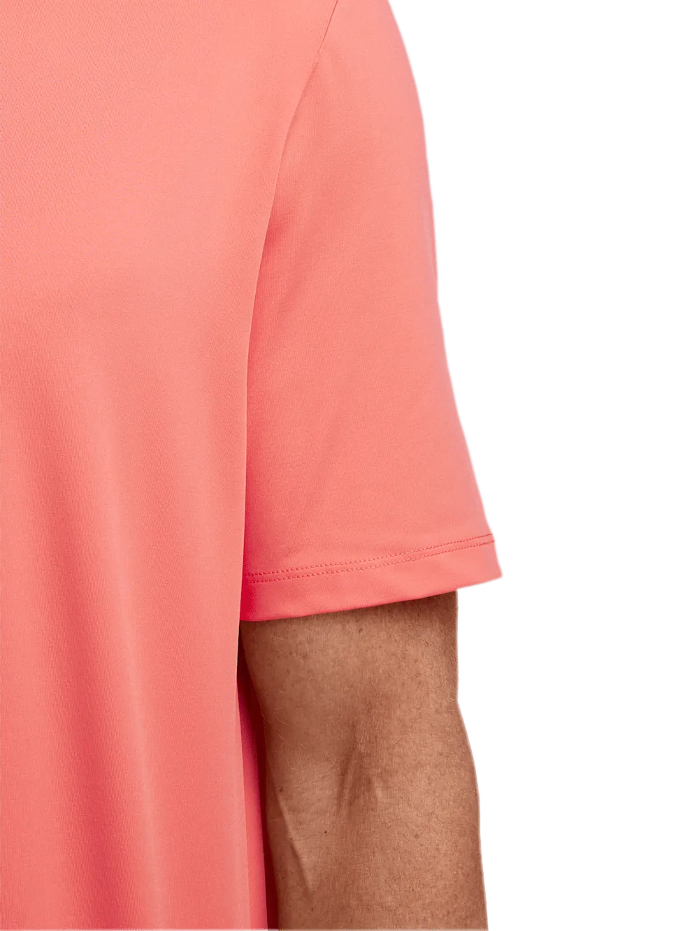 Performance Blend Three Button Polo - Bright Coral