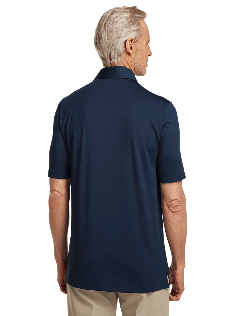 Performance Blend Three Button Polo - Navy