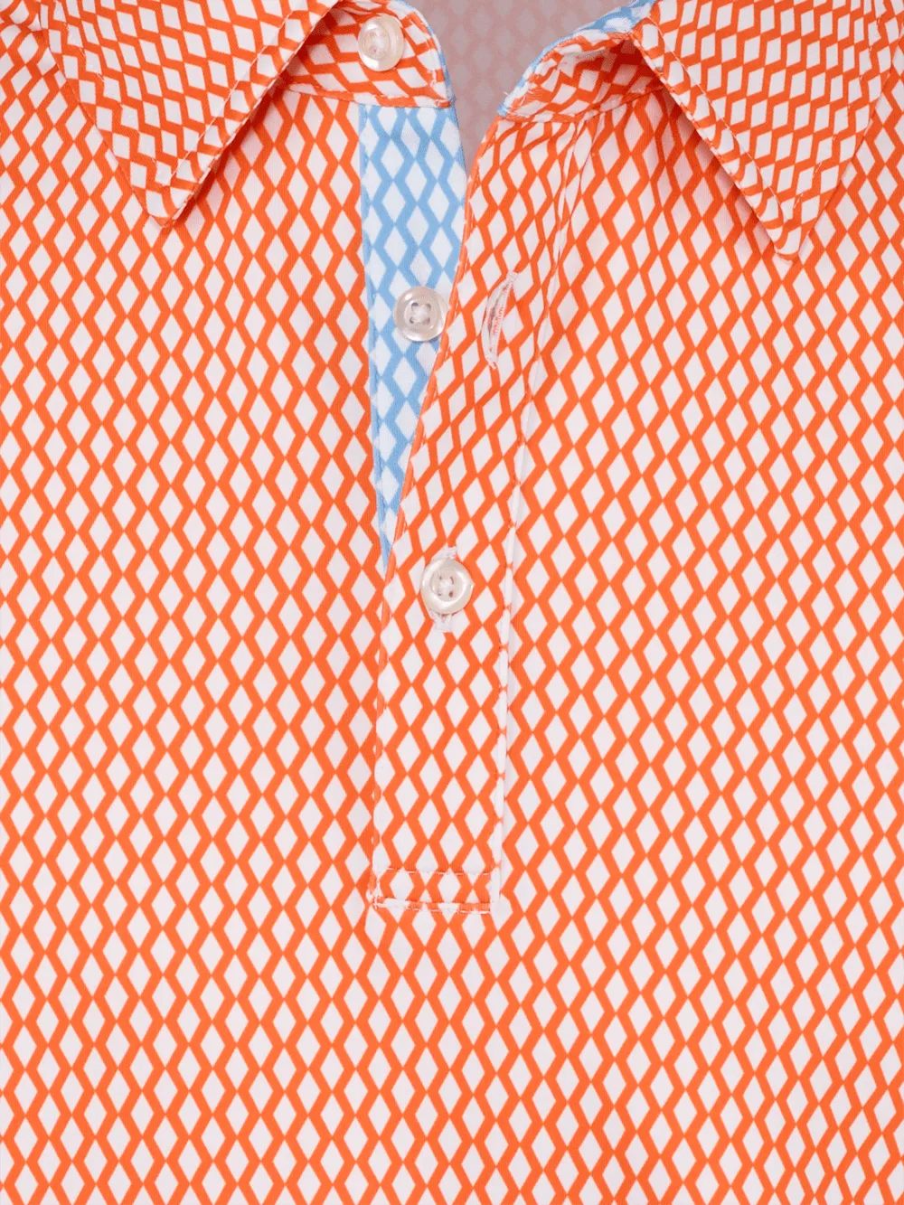 Performance Blend Three Button Polo - Orange