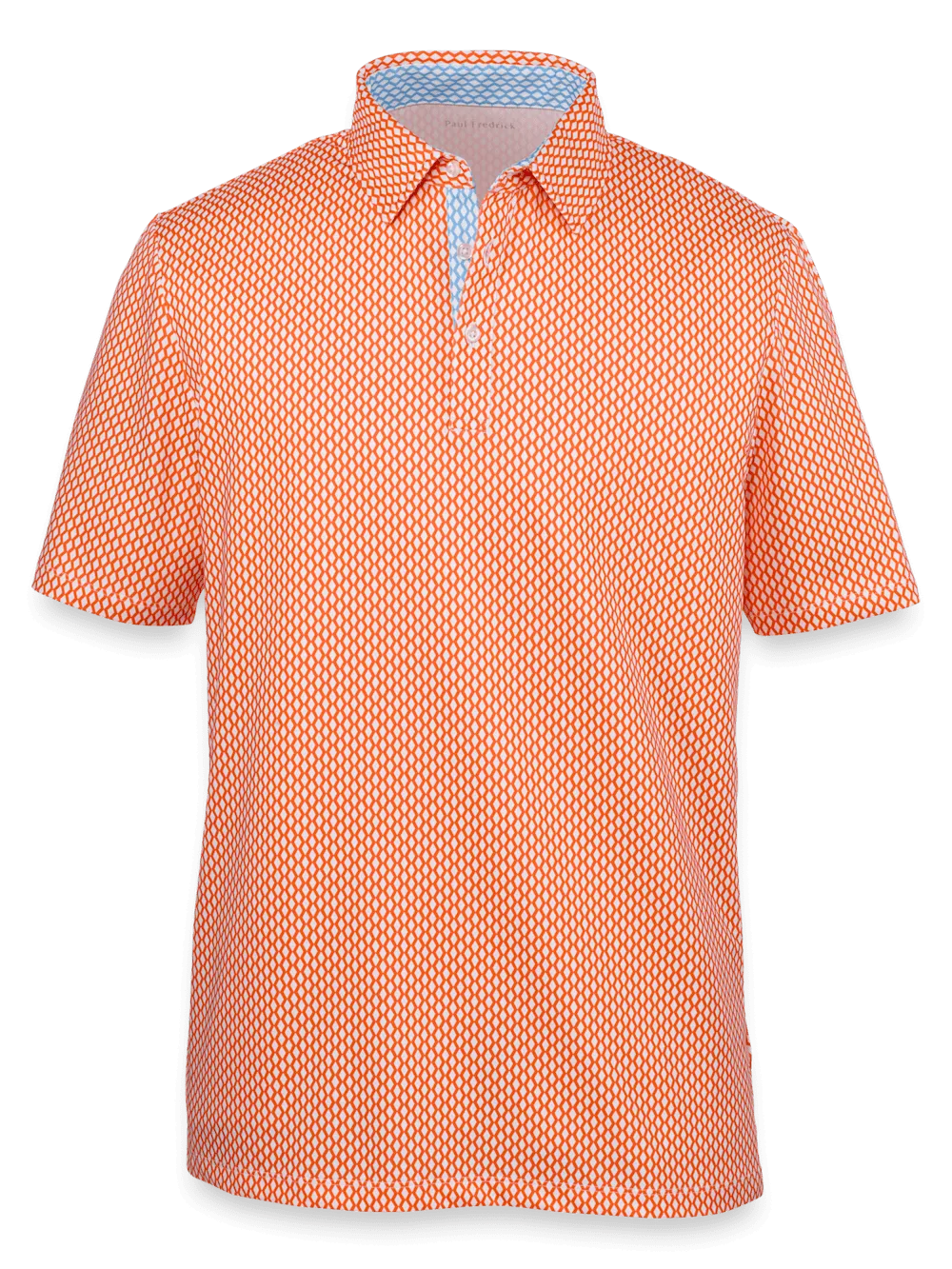 Performance Blend Three Button Polo - Orange
