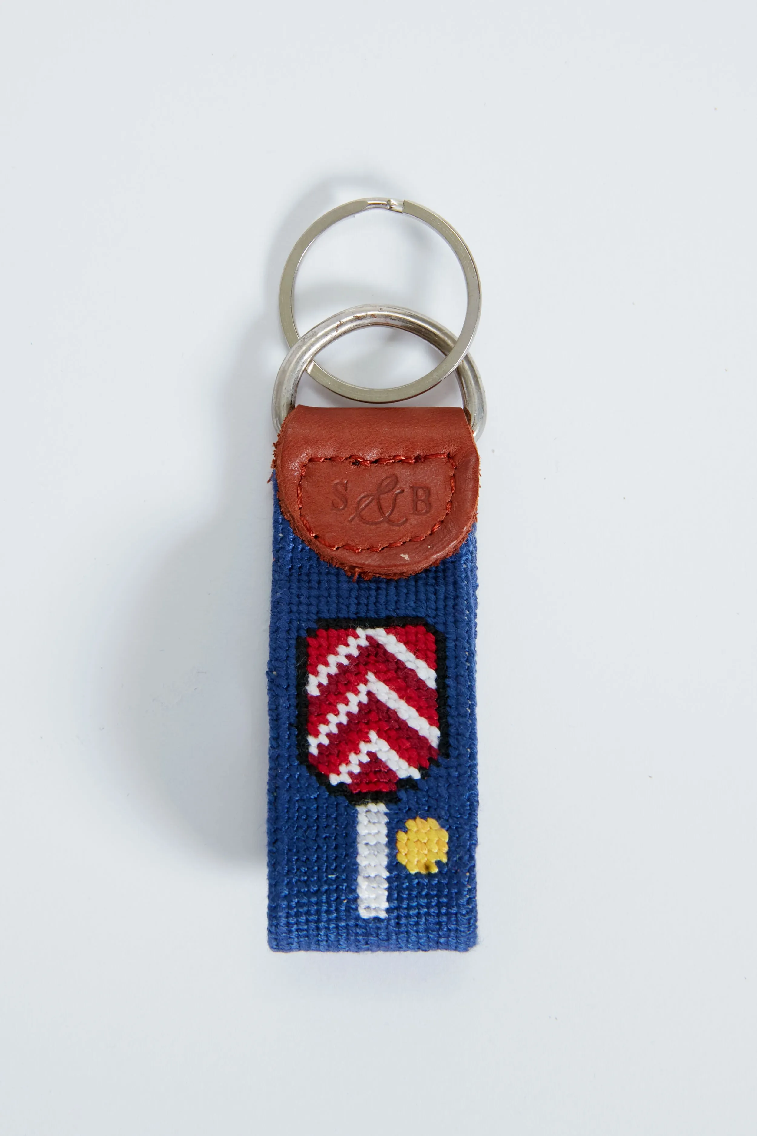 Pickleball Needlepoint Key Fob