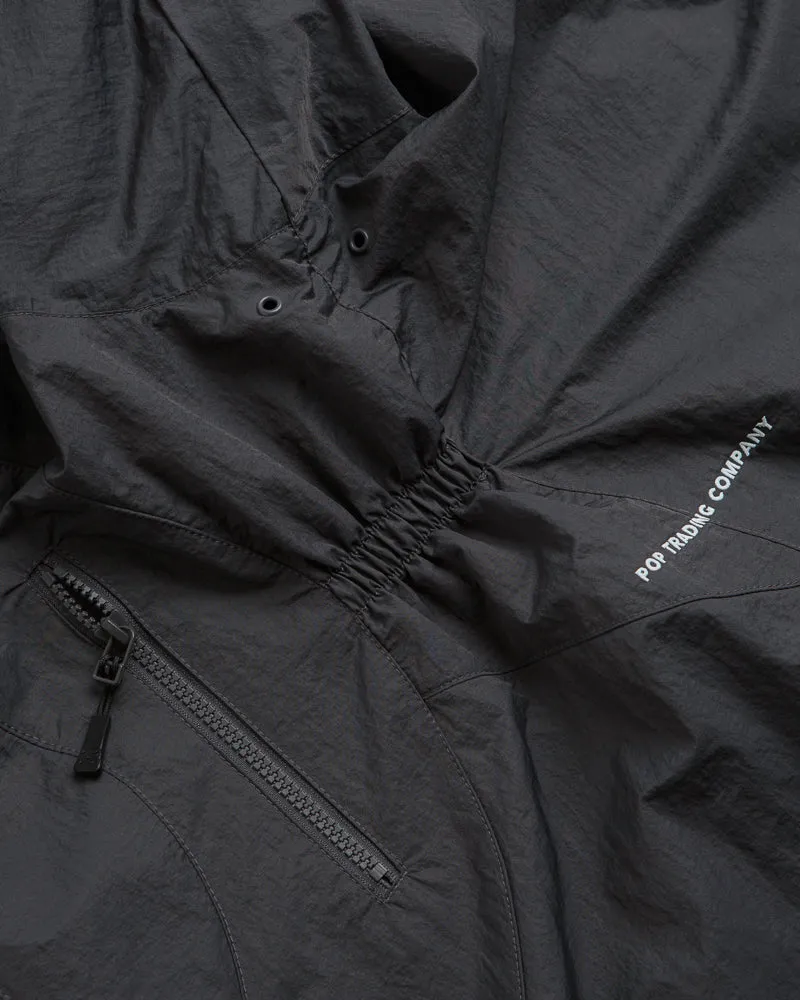 Pop Trading Company Hooded O Jacket - Charcoal
