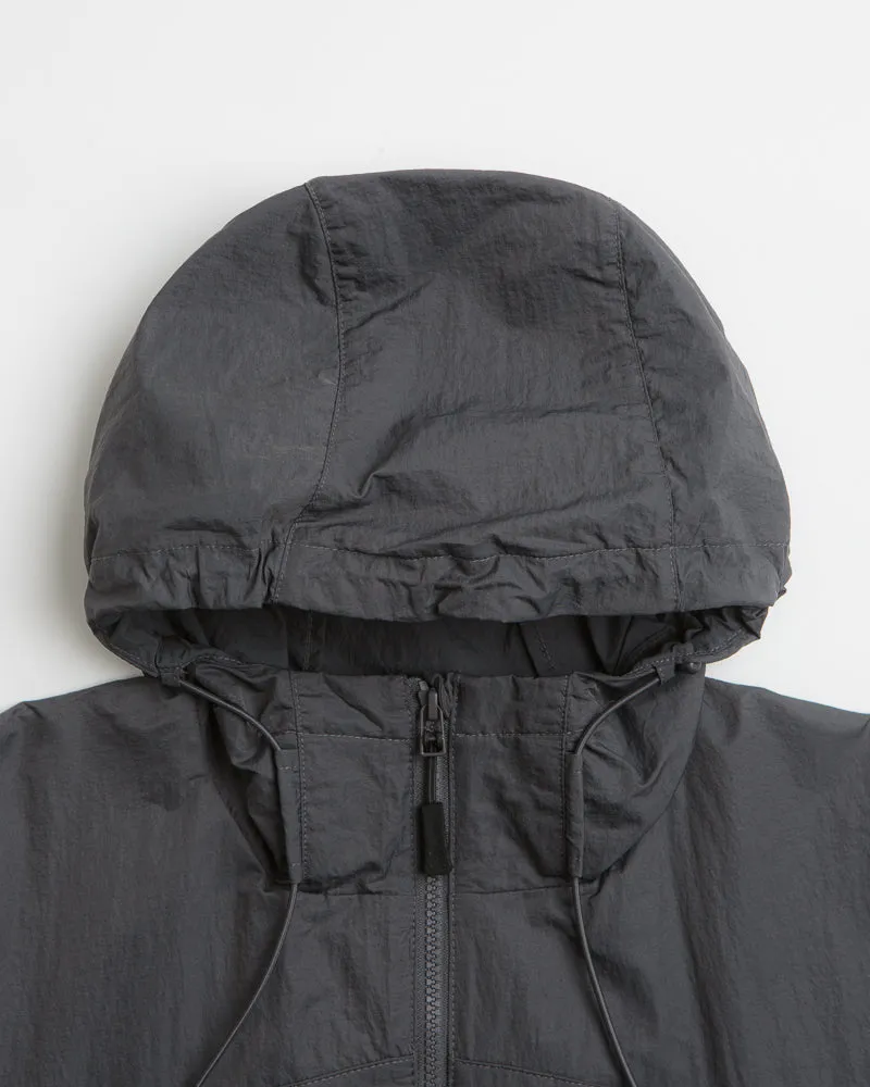 Pop Trading Company Hooded O Jacket - Charcoal
