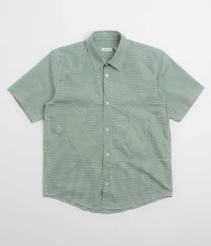 Pop Trading Company O Short Sleeve Gingham Shirt - Green / White