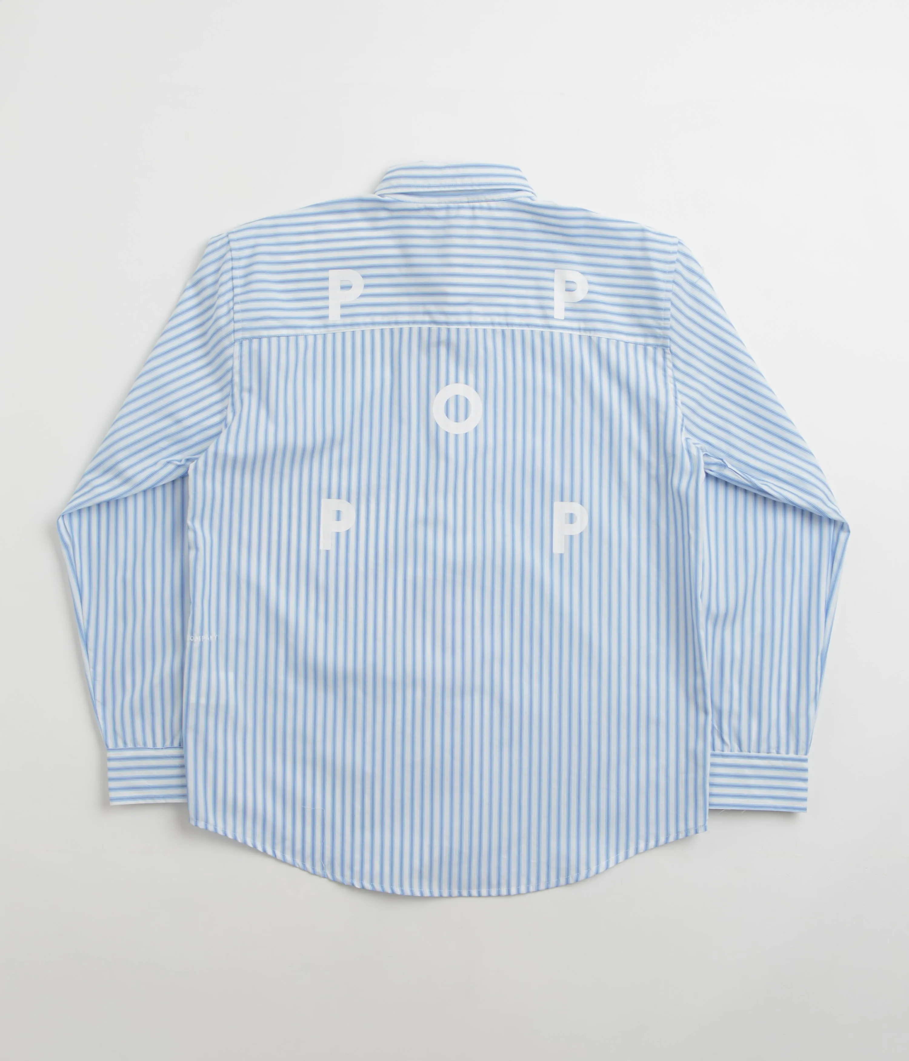 Pop Trading Company Striped Logo Shirt - White