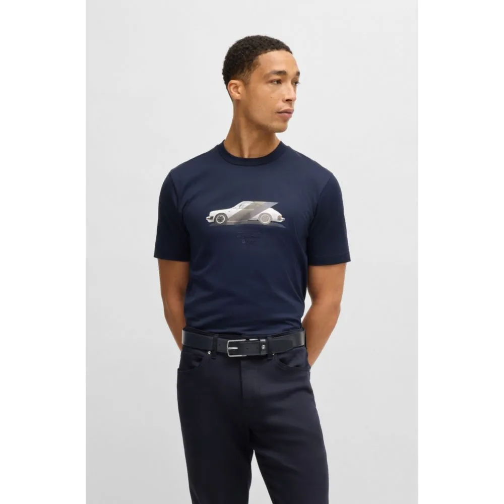 Porsche x  reversible leather belt with Double B monogram keeper