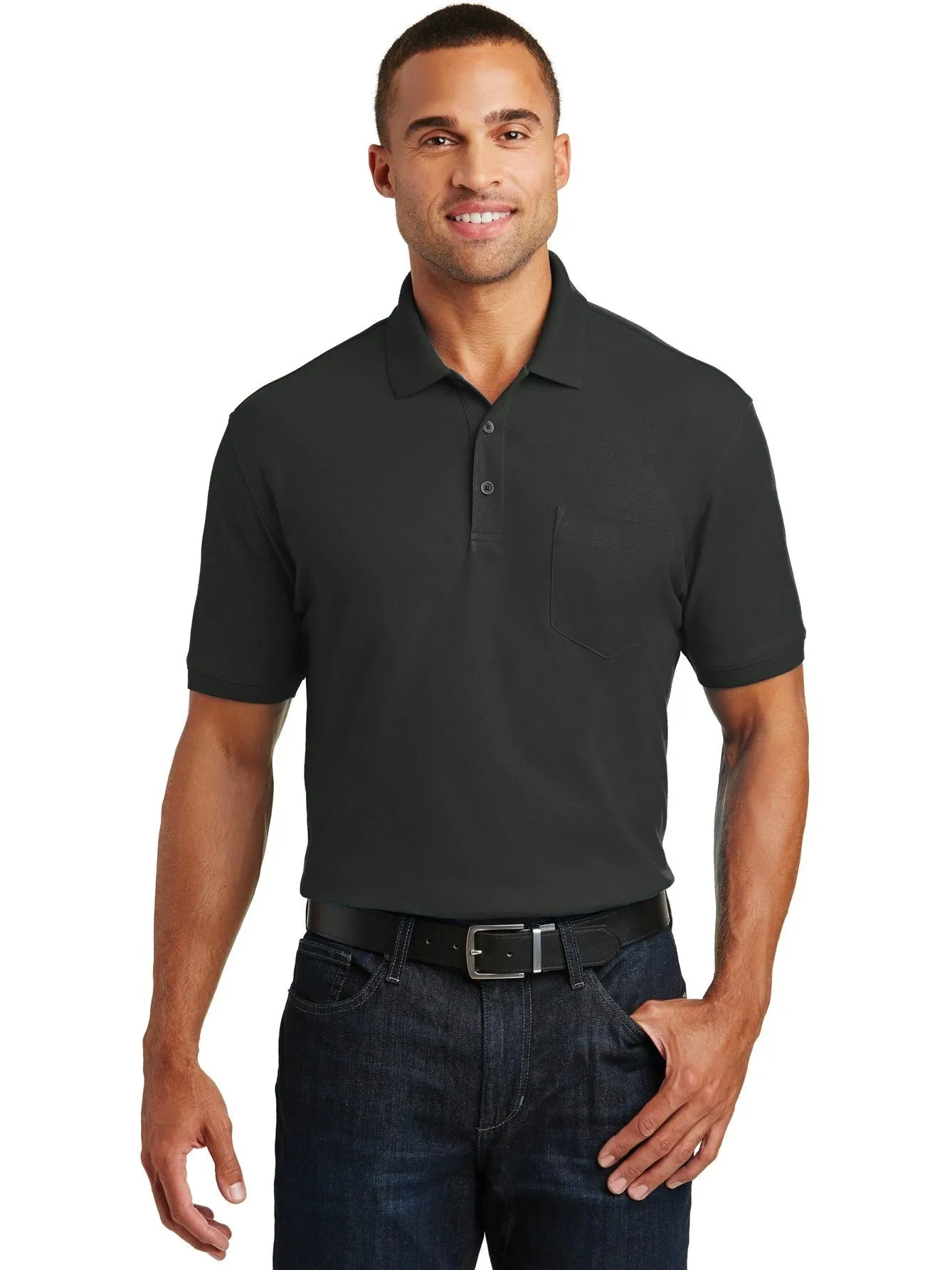Port Authority Core Classic Pique Pocket Polo