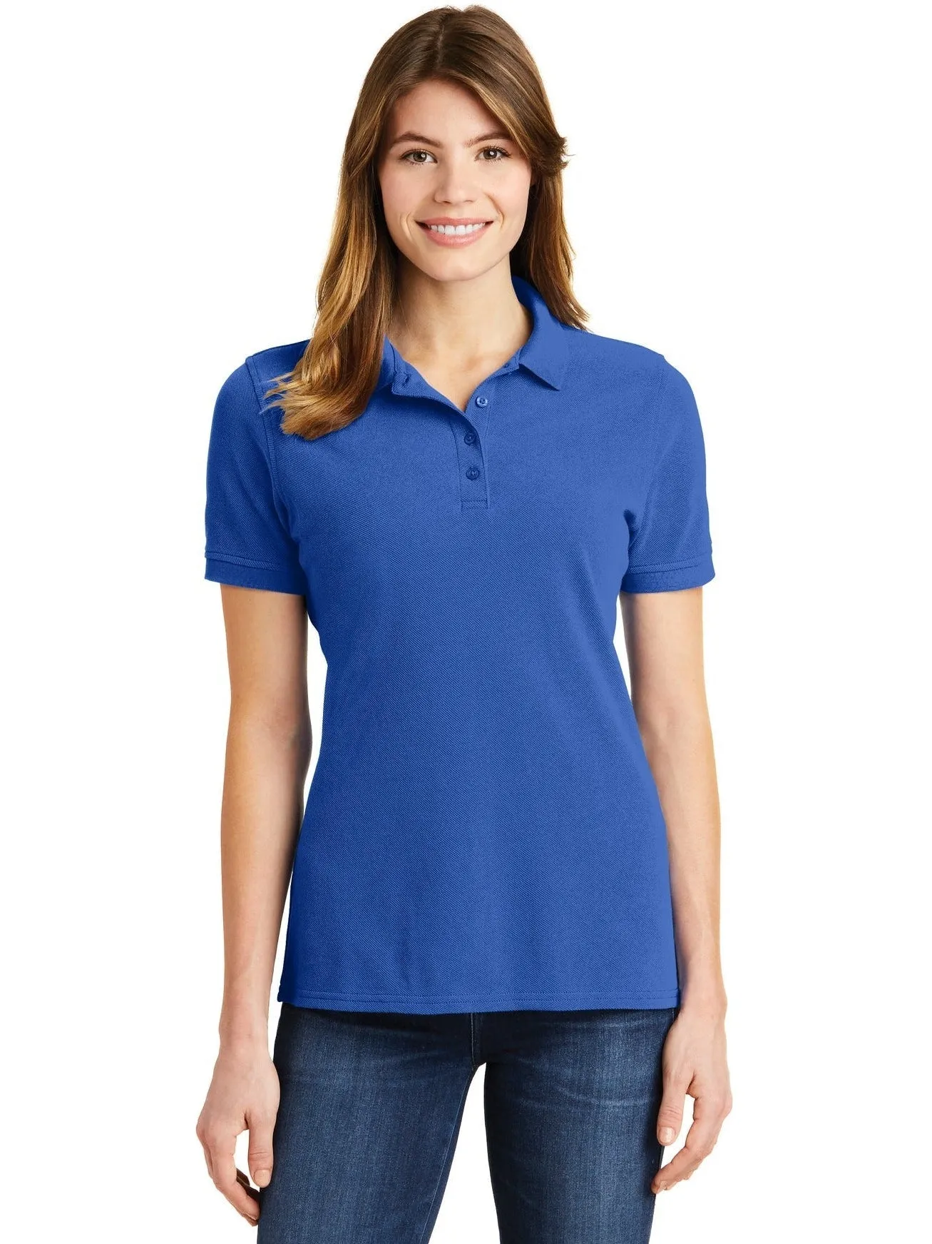 Port Authority Ladies Ring Spun Pique Polo