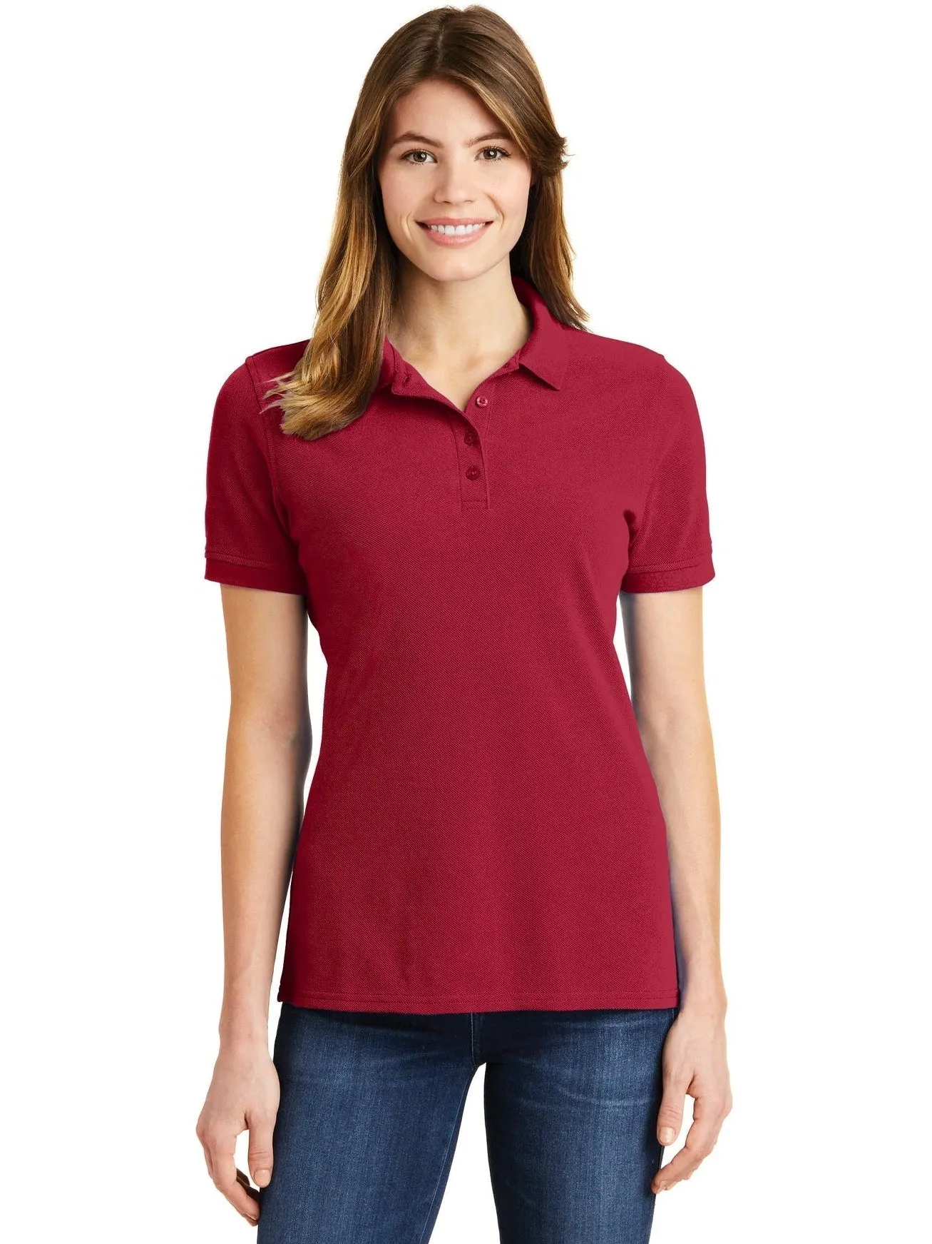 Port Authority Ladies Ring Spun Pique Polo