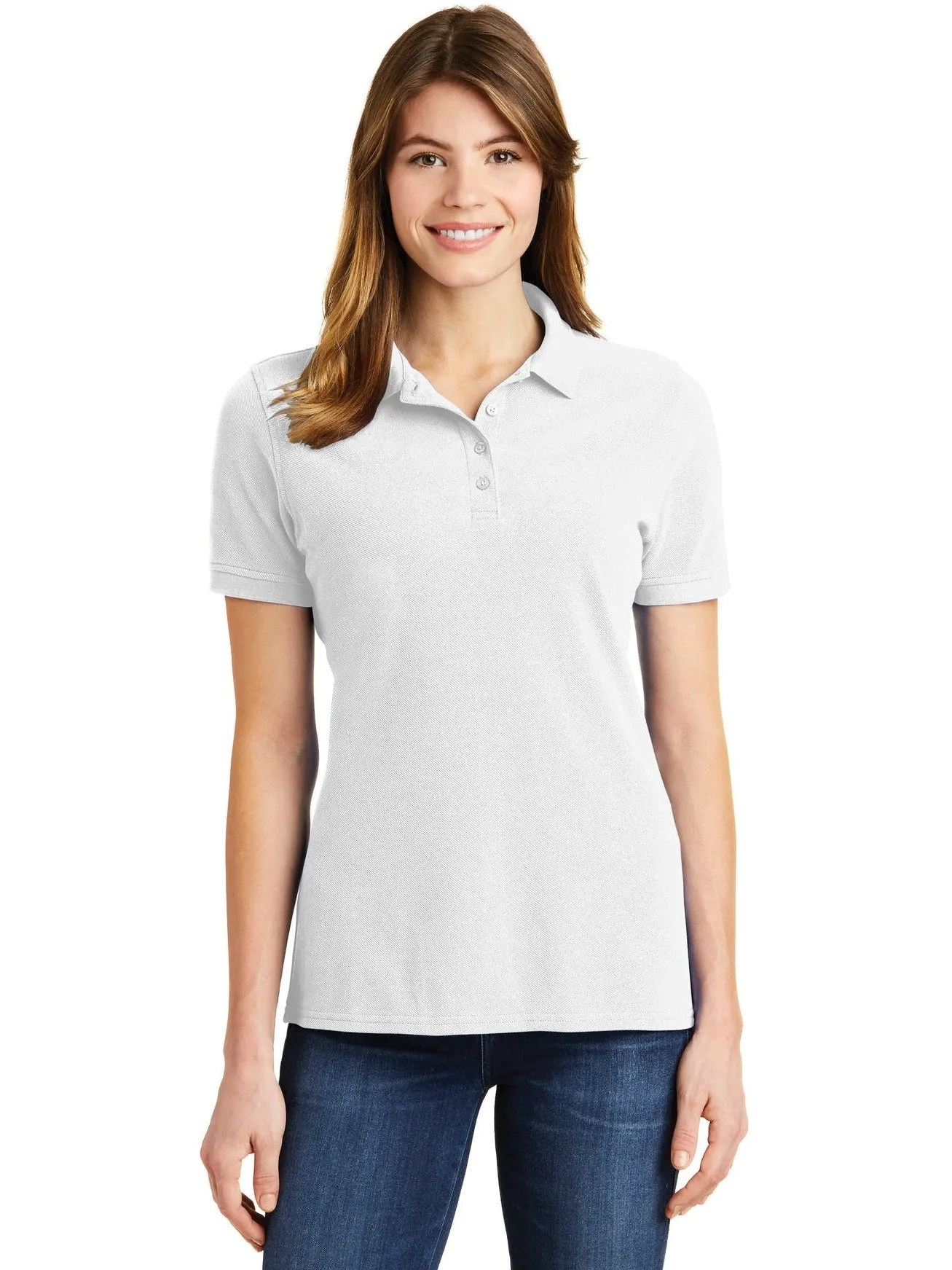 Port Authority Ladies Ring Spun Pique Polo