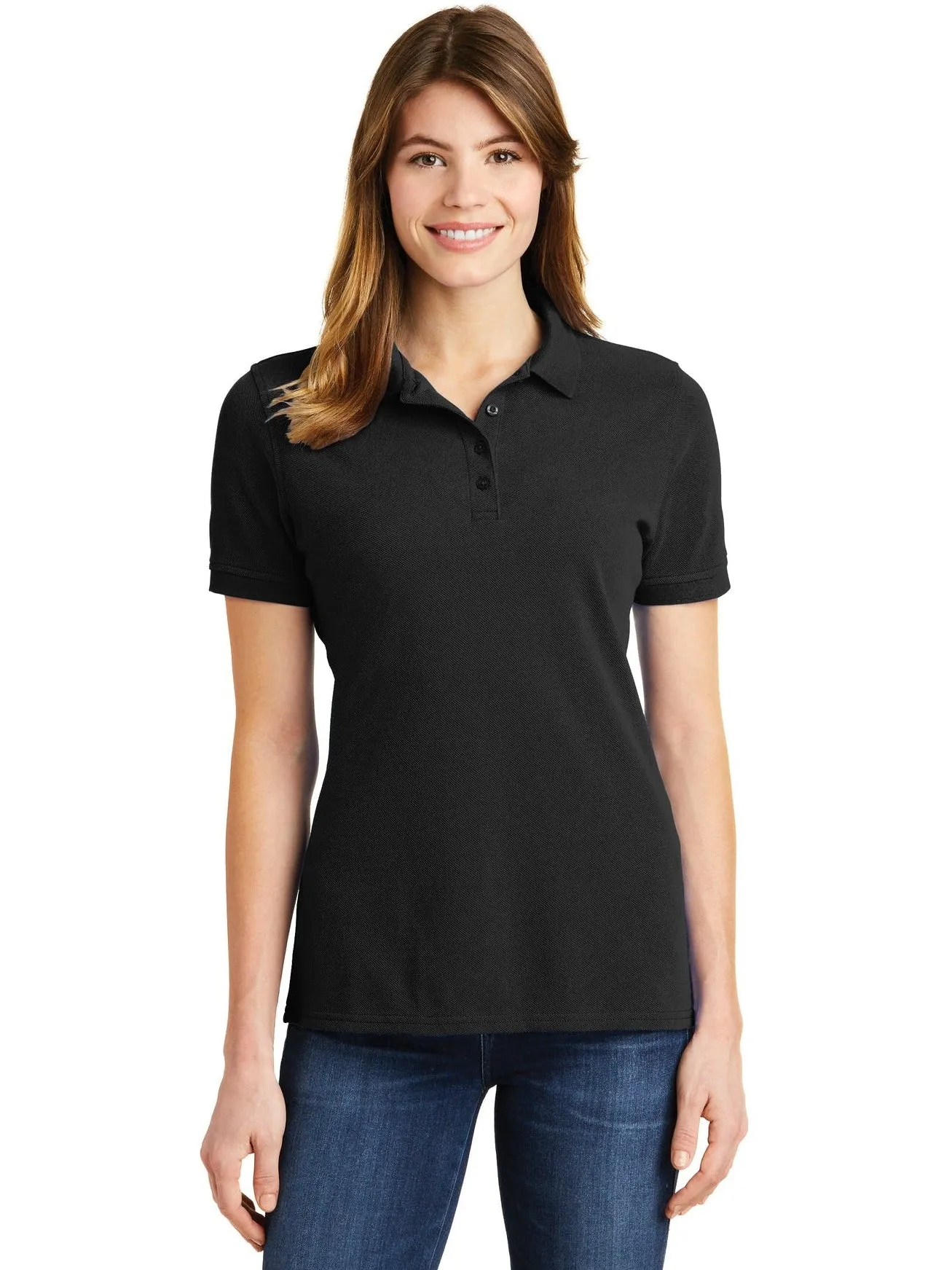 Port Authority Ladies Ring Spun Pique Polo