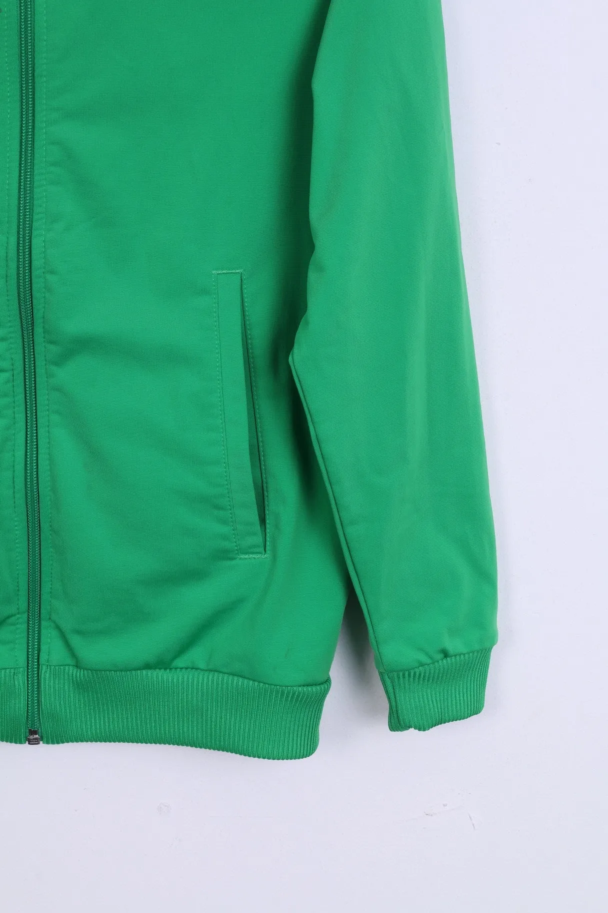 Puma Youth 164 XL Sweatshirt Green Zip Up Graphic Trainig Top