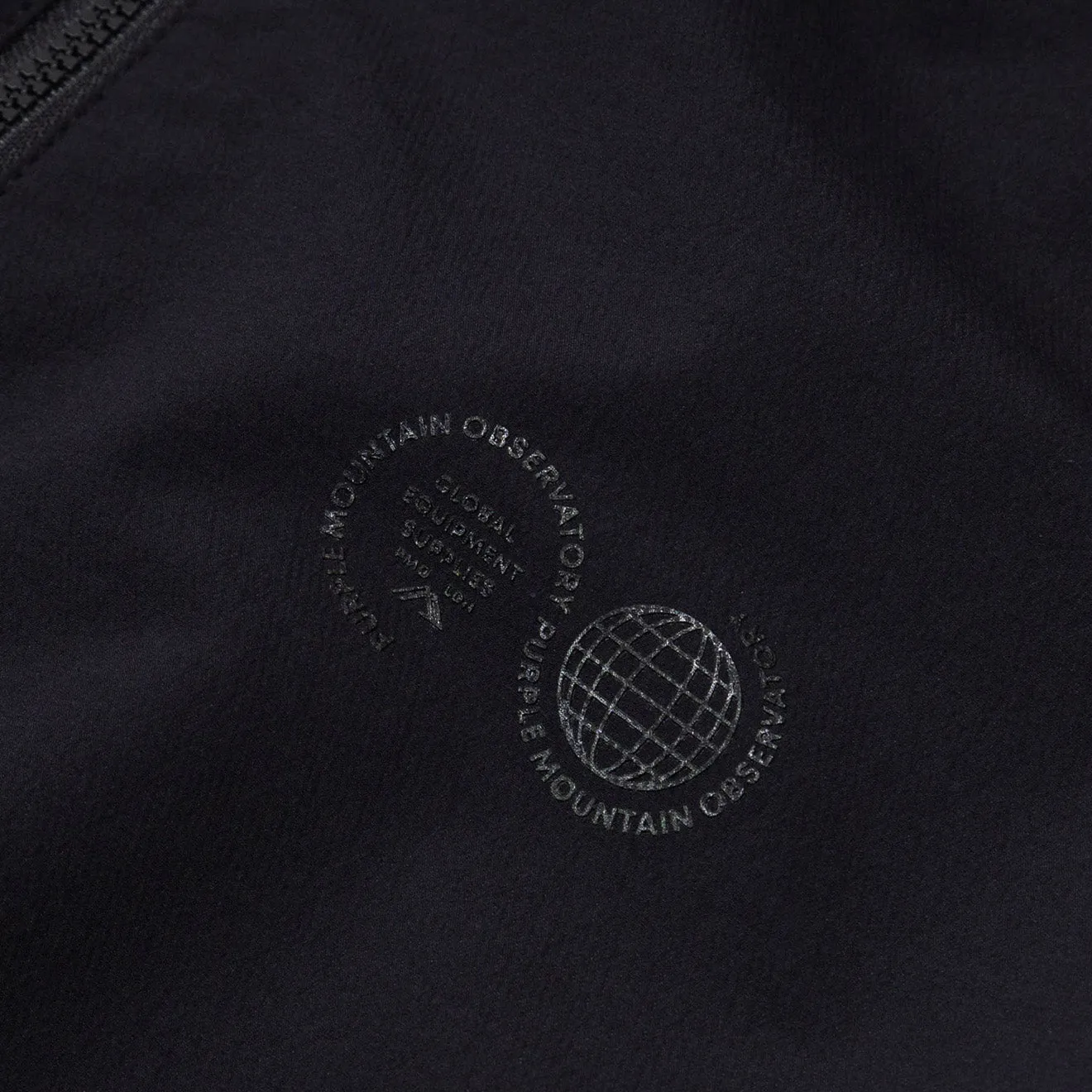 Purple Mountain Observatory Soft Shell Advanded Funnel Jacket Black