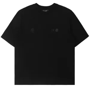 Purple Mountain Observatory Tonal Logo S/S Tee Black